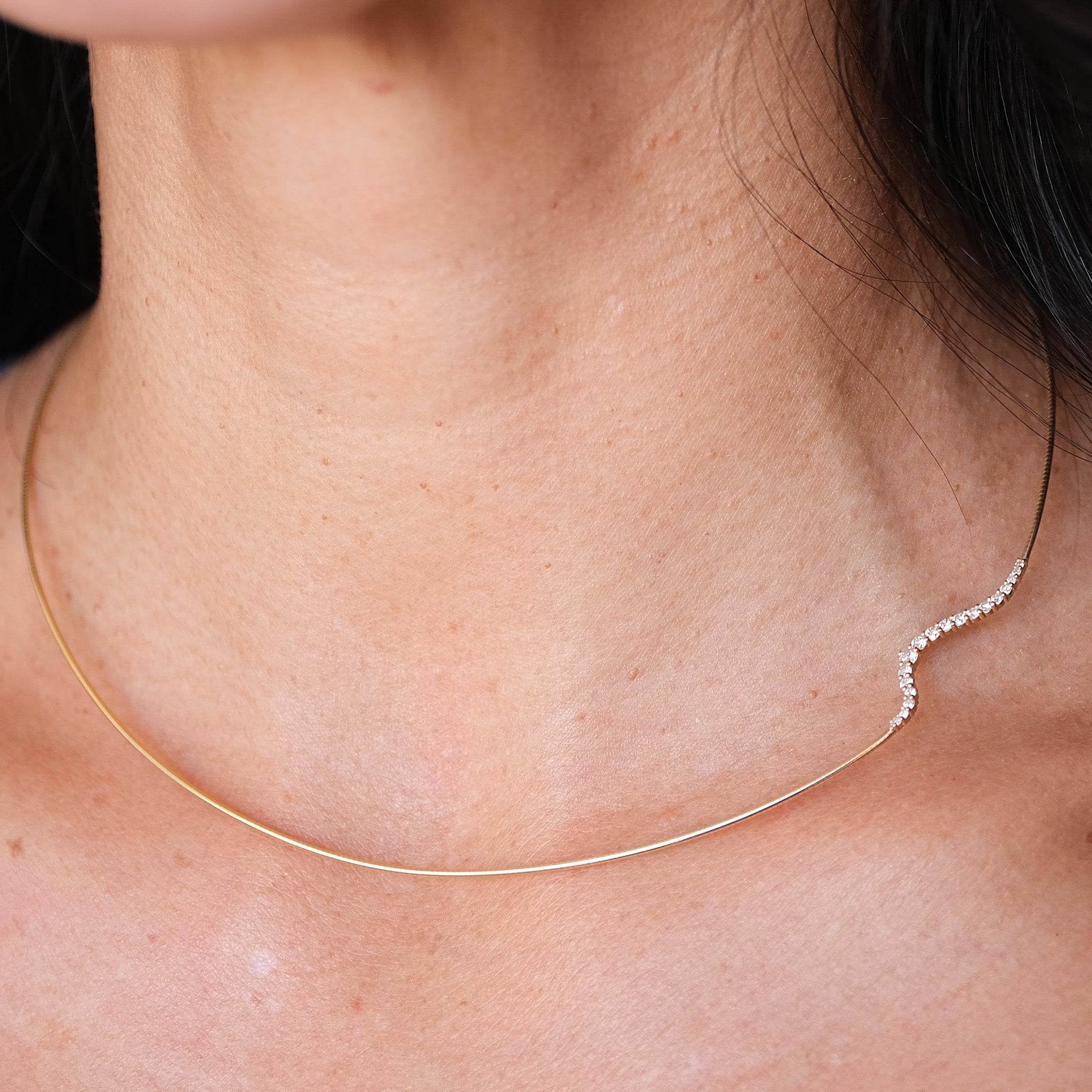 Wire Diamond Necklace | OOAK