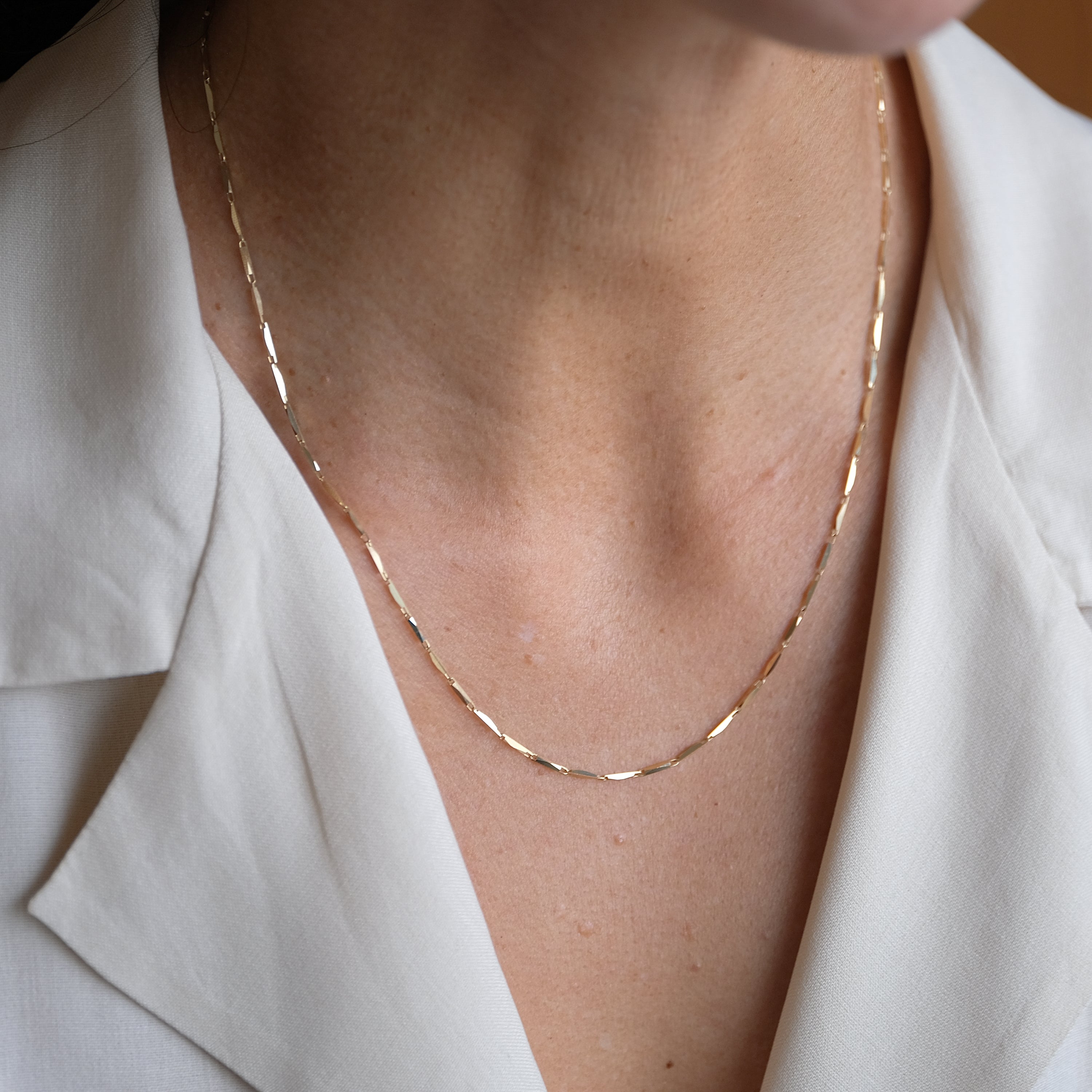 Faceted Bar Link Chain | OOAK