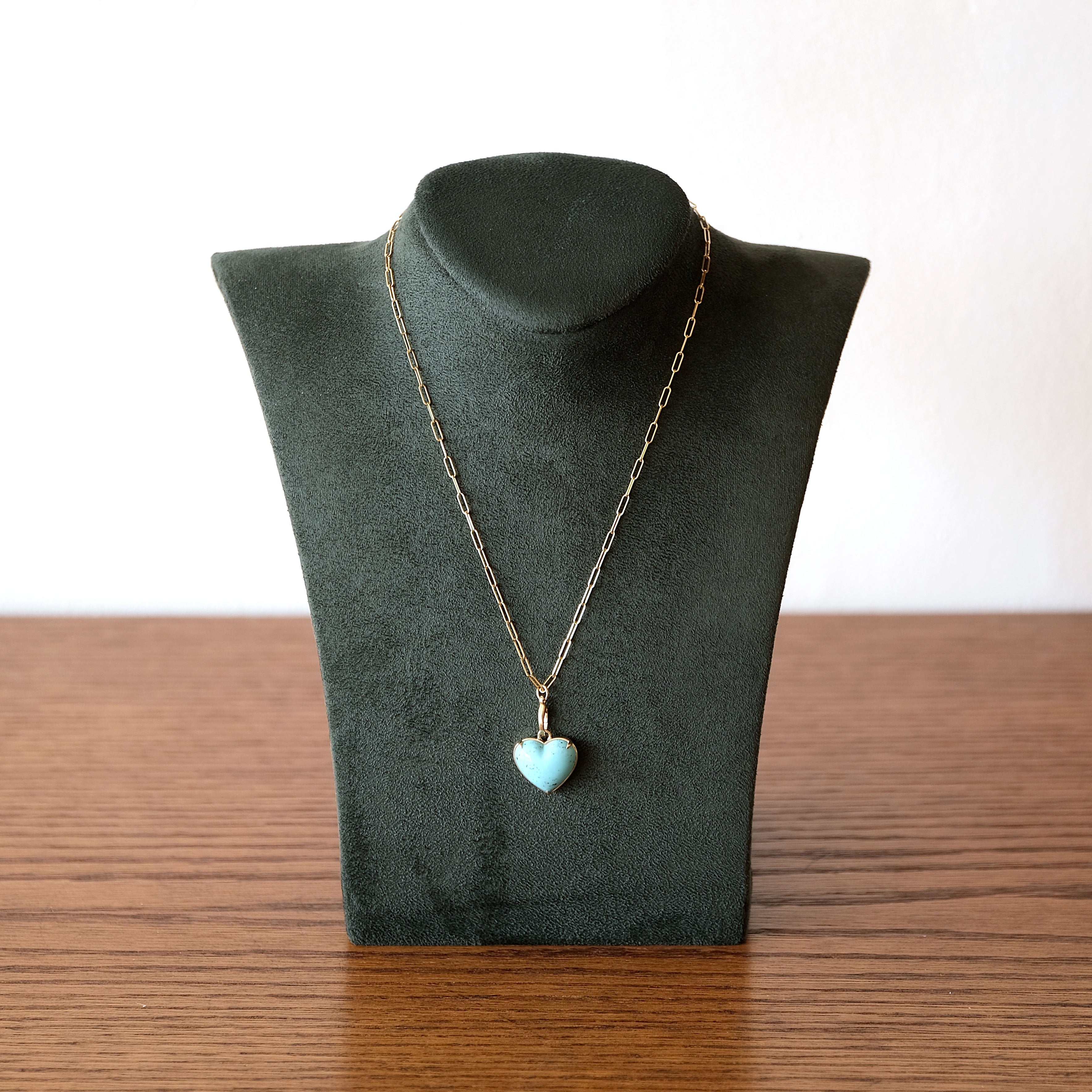 Jumbo Turquoise Heart Charm | OOAK