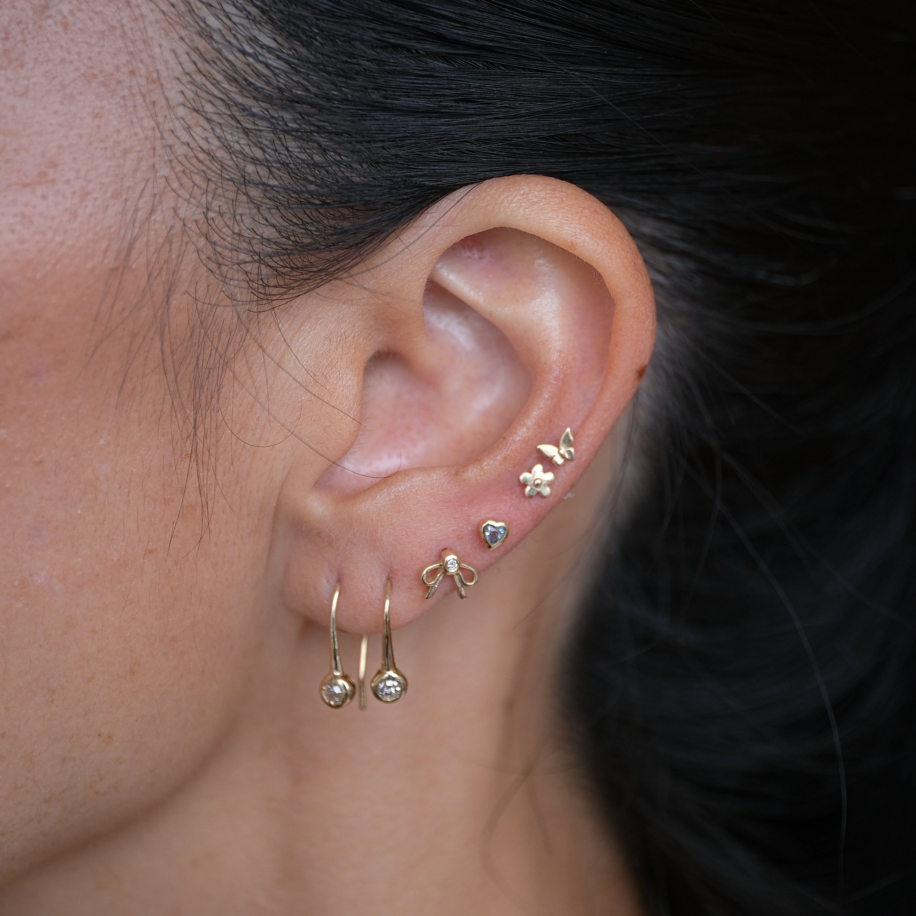 Petit Bow Diamond Earring | OOAK