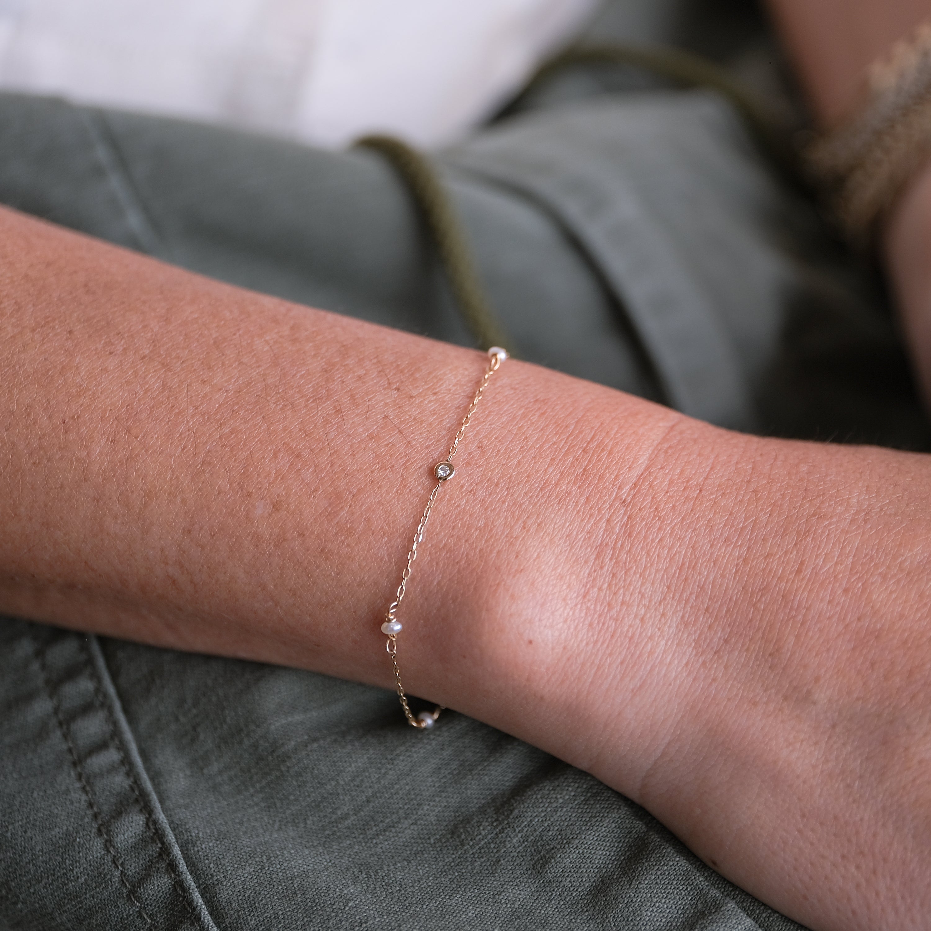 Pearl Diamond Bracelet