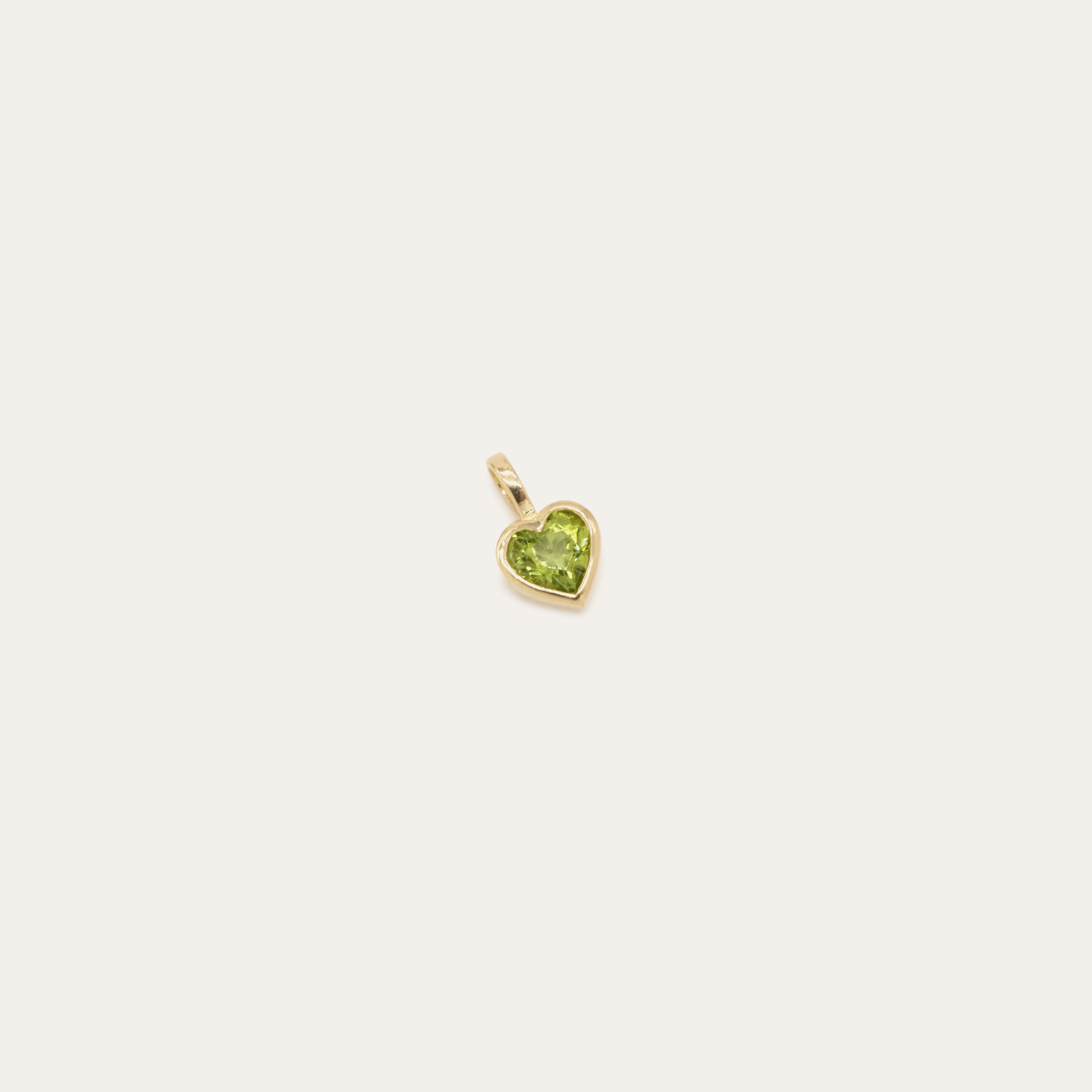 Bezel Heart Charm | OOAK