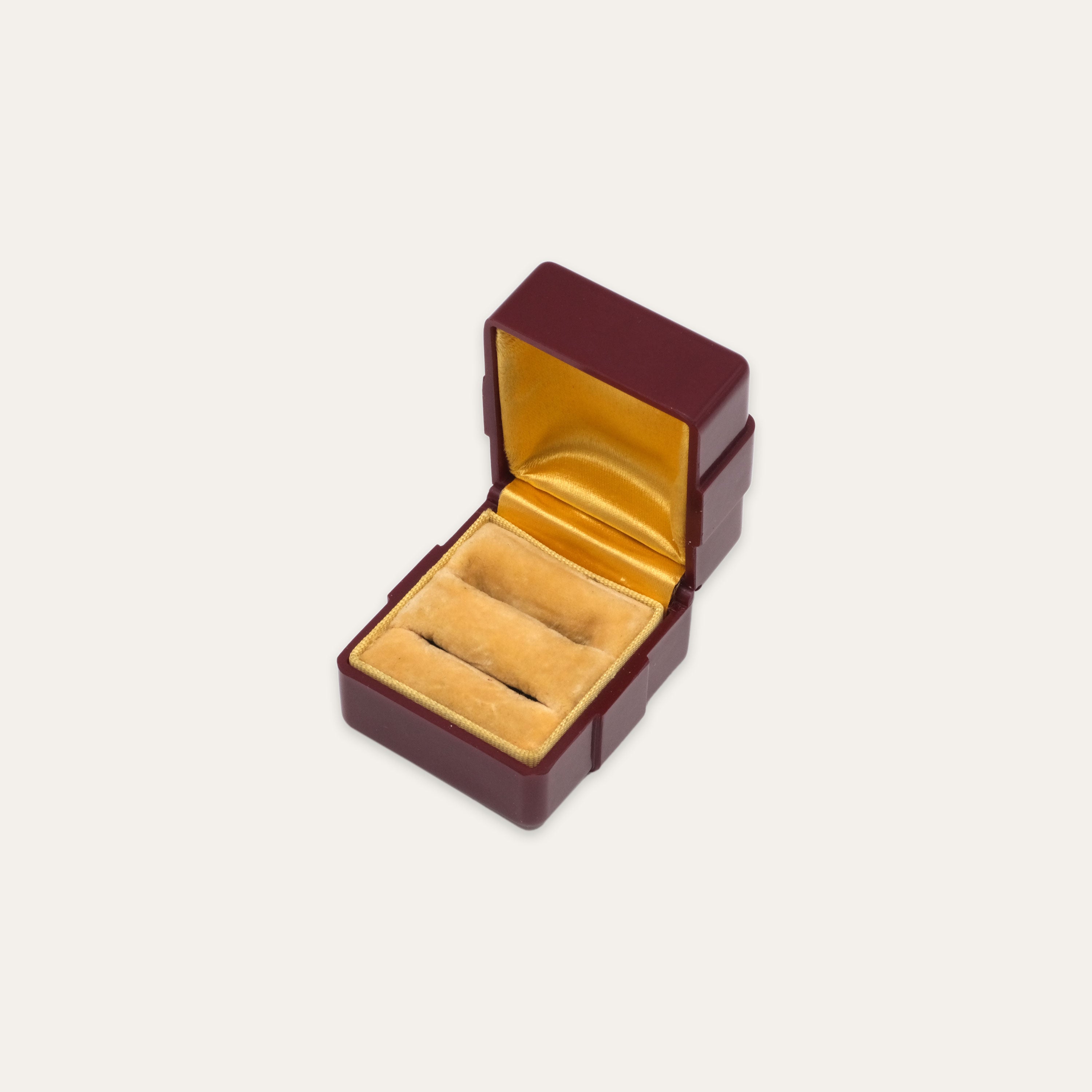 Maroon and Gold Ring Box | OOAK