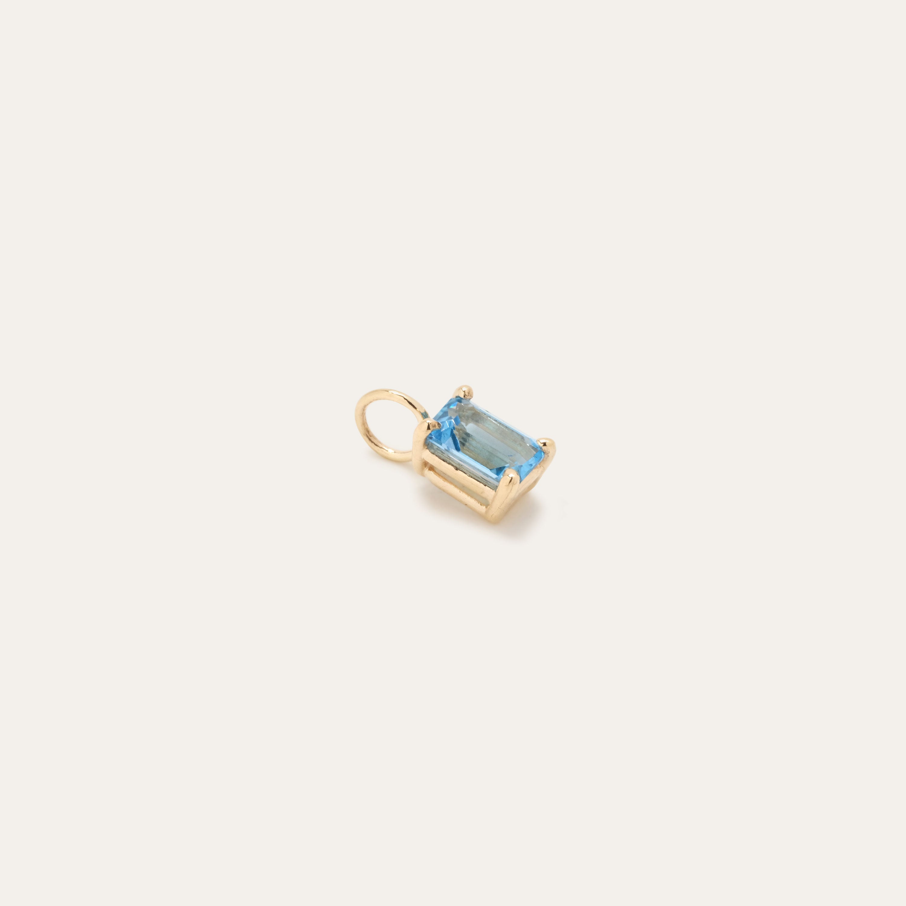 Classic Emerald Cut Birthstone Charm | OOAK