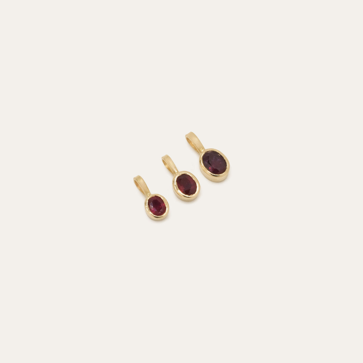 Oval Bezel Birthstone Charm | OOAK