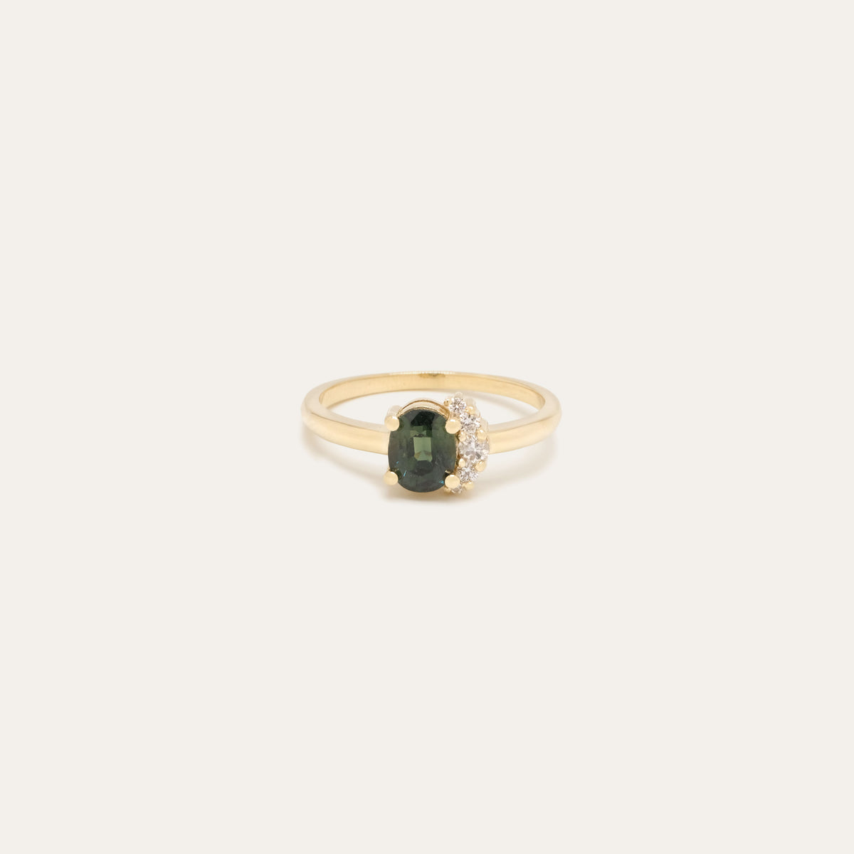 Sapphire and Diamond Embrace Ring | OOAK