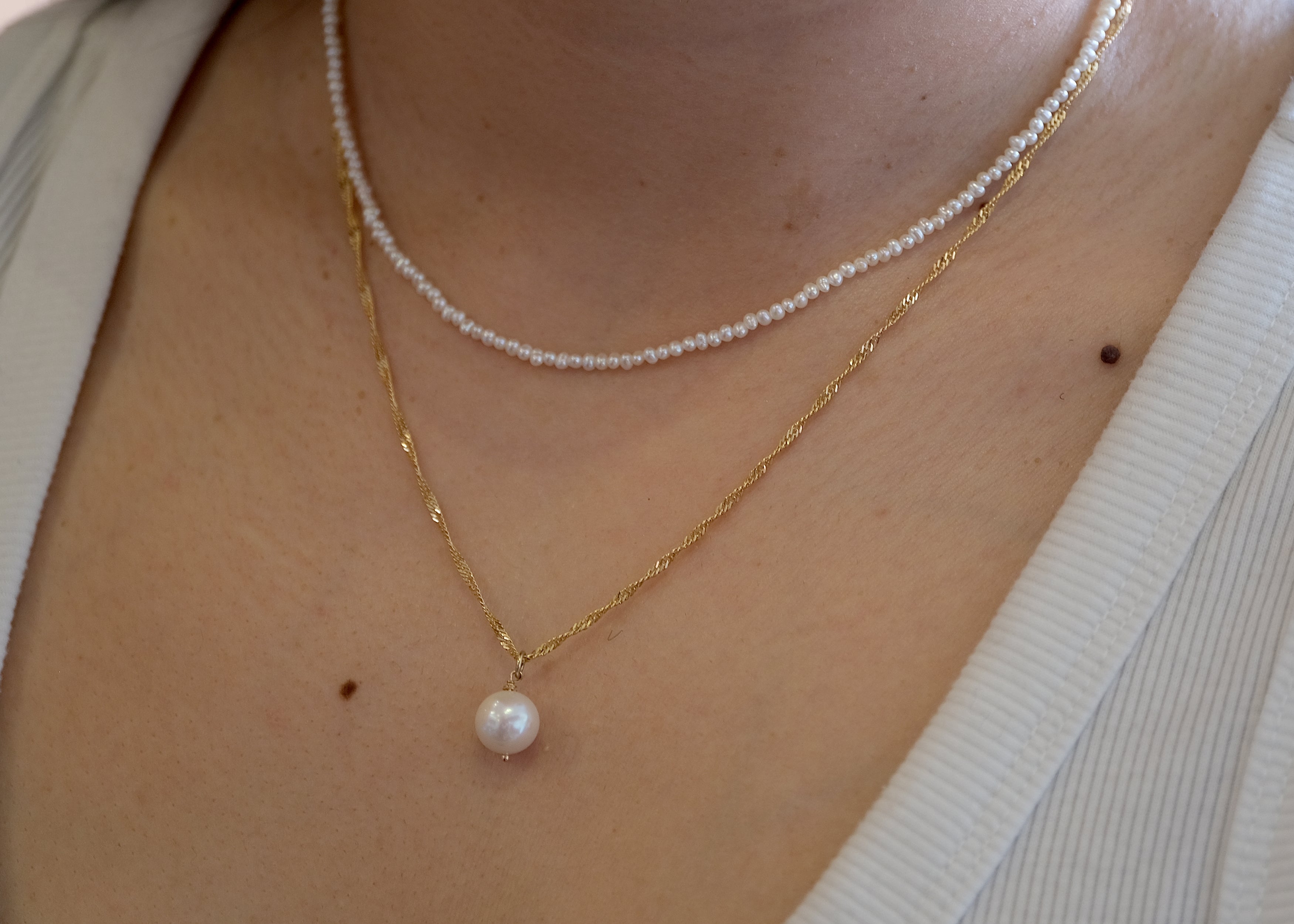 Forever Pearl Necklace Stack