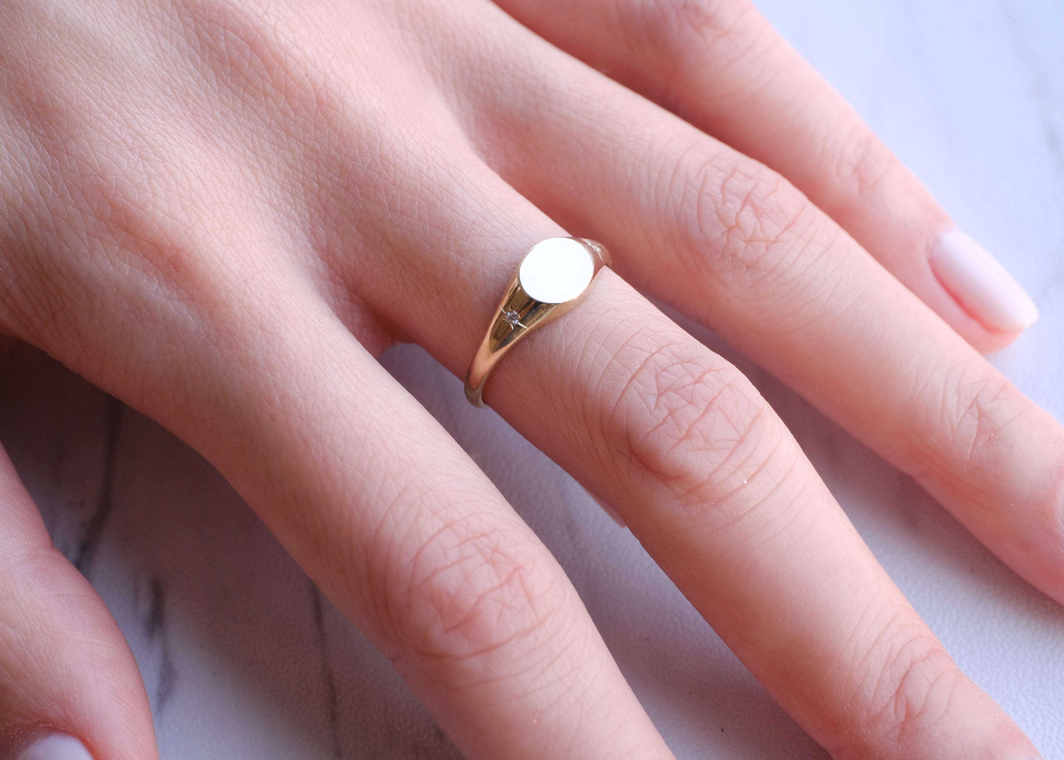 Baby Signet Freckle Ring