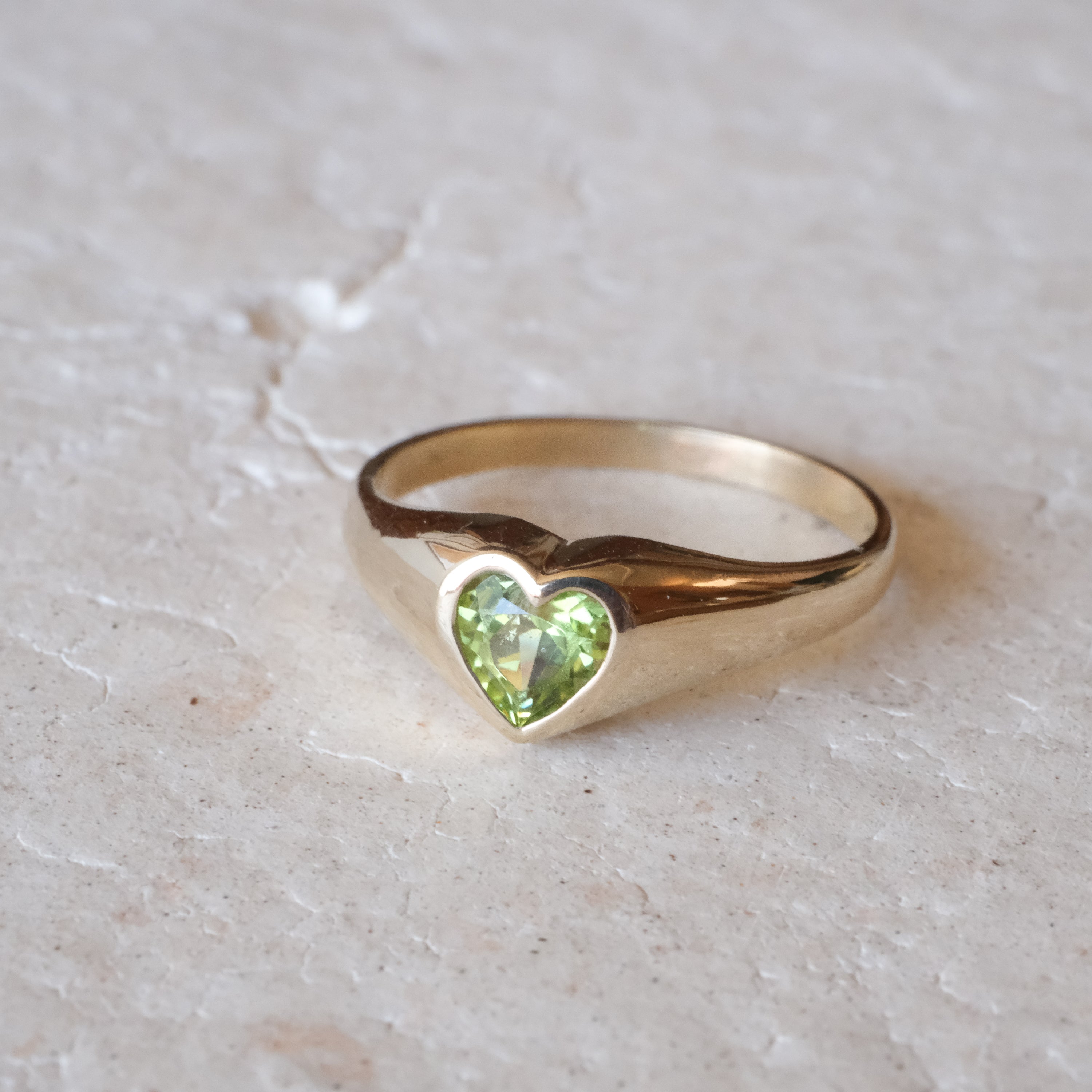 Bezel Heart Ring | OOAK
