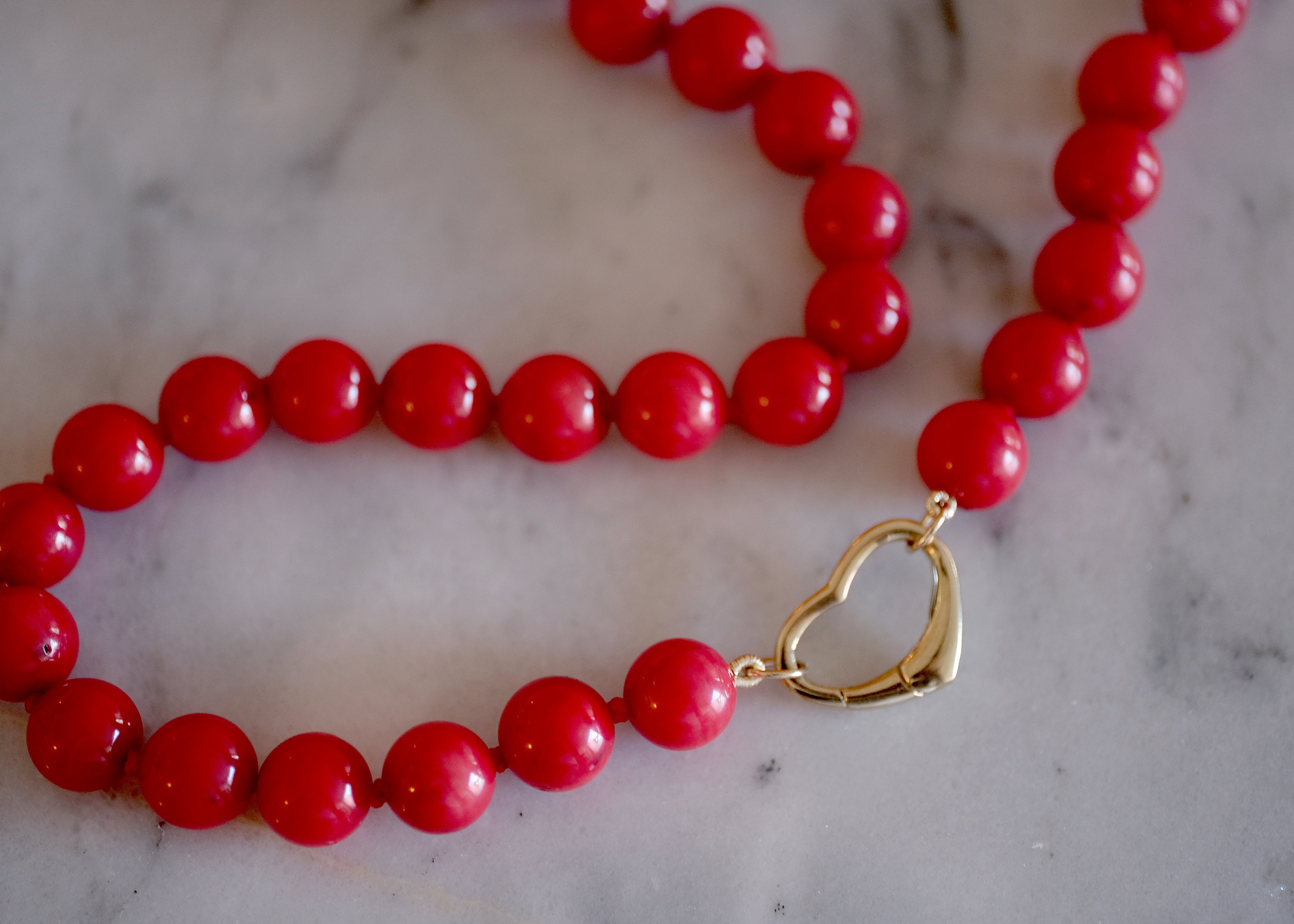 Coral Carabiner Necklace | OOAK