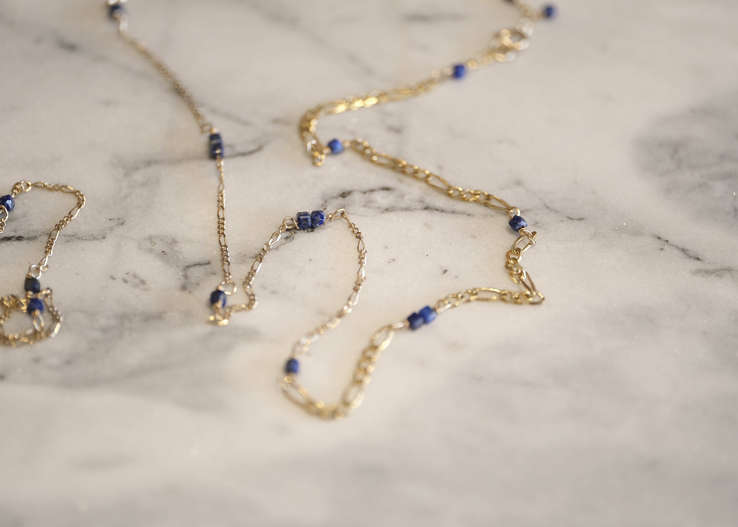 Dual Fig Lapis Necklace | OOAK