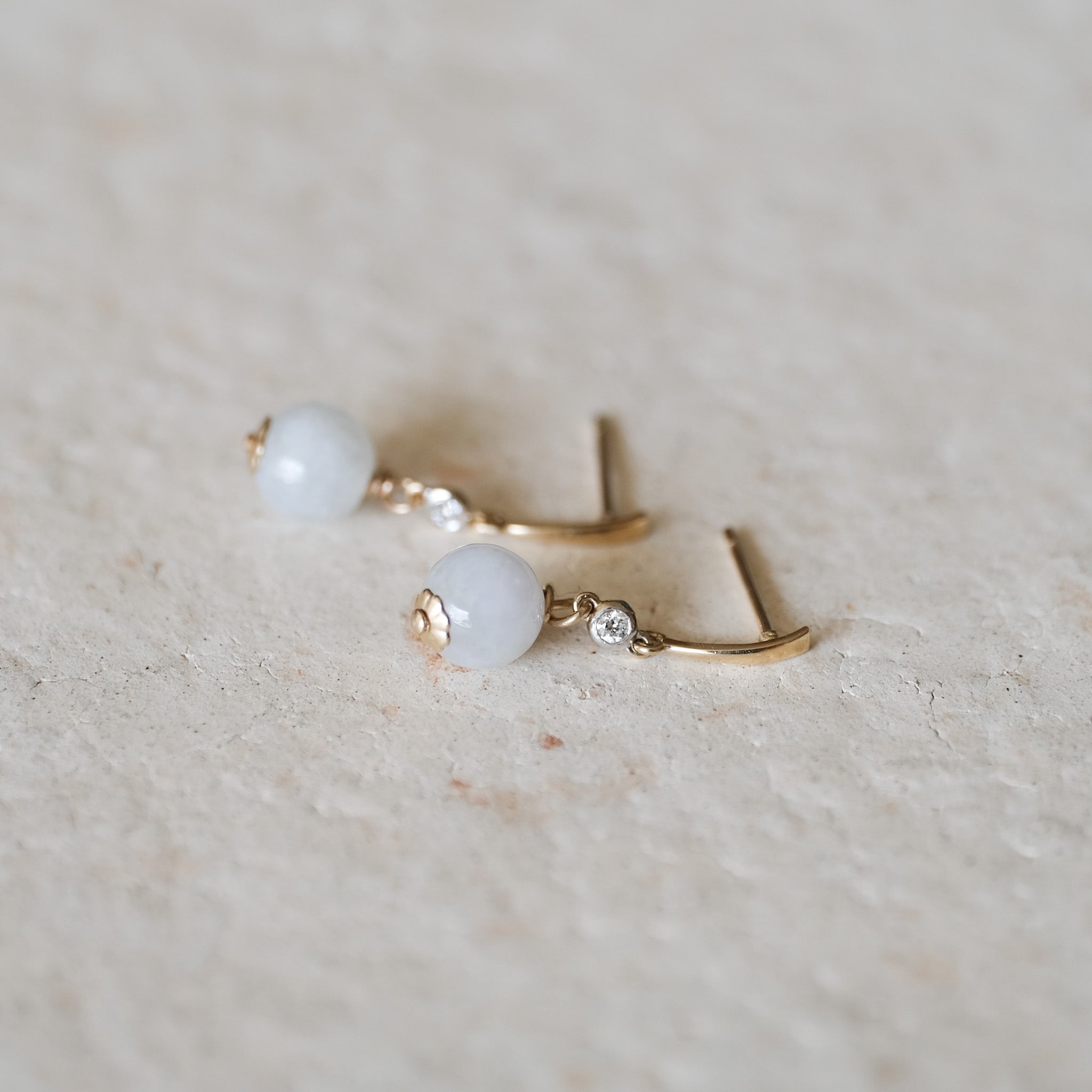Jade Diamond Earring | OOAK