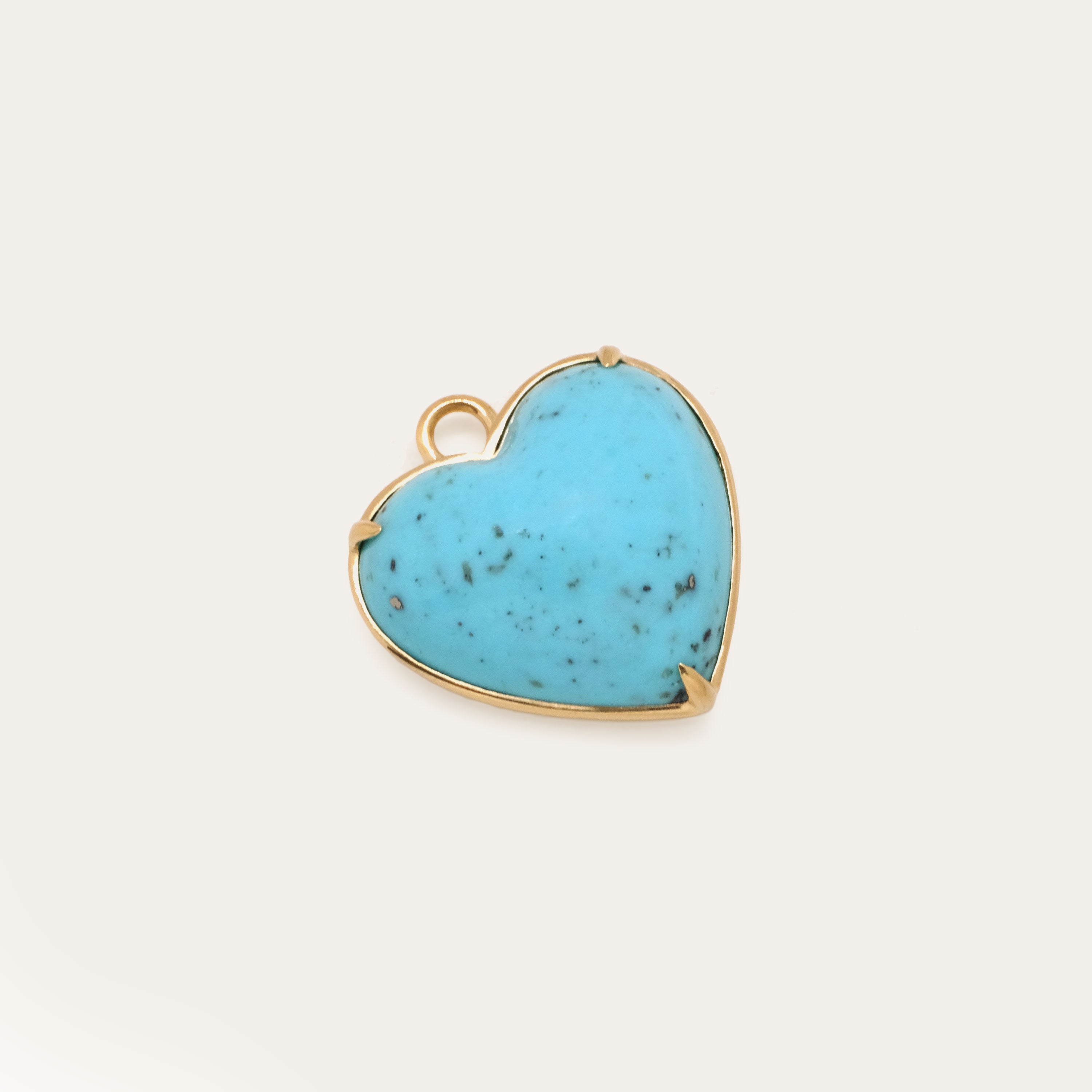 Jumbo Turquoise Heart Charm | OOAK