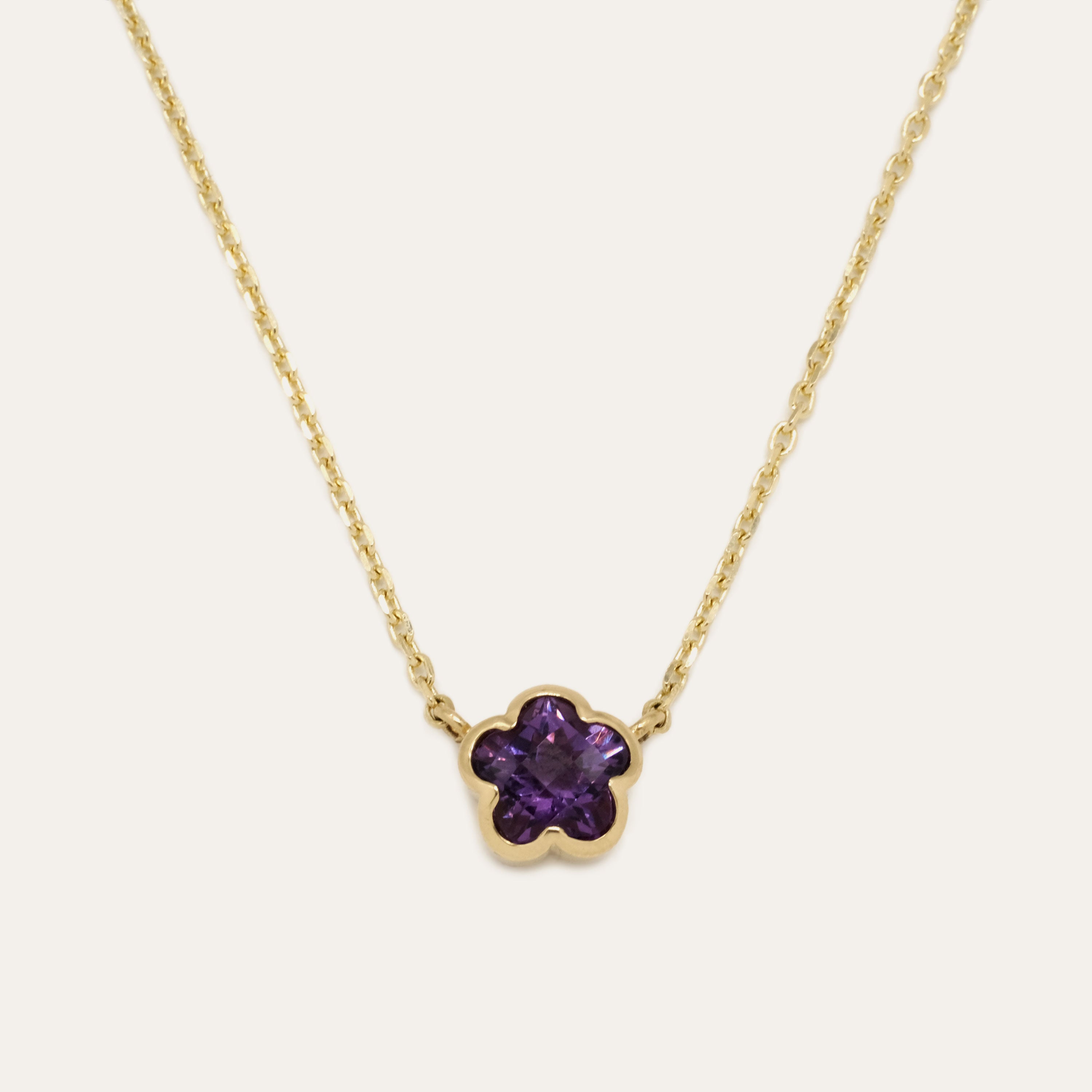 Bezel Flower Necklace | Special Order