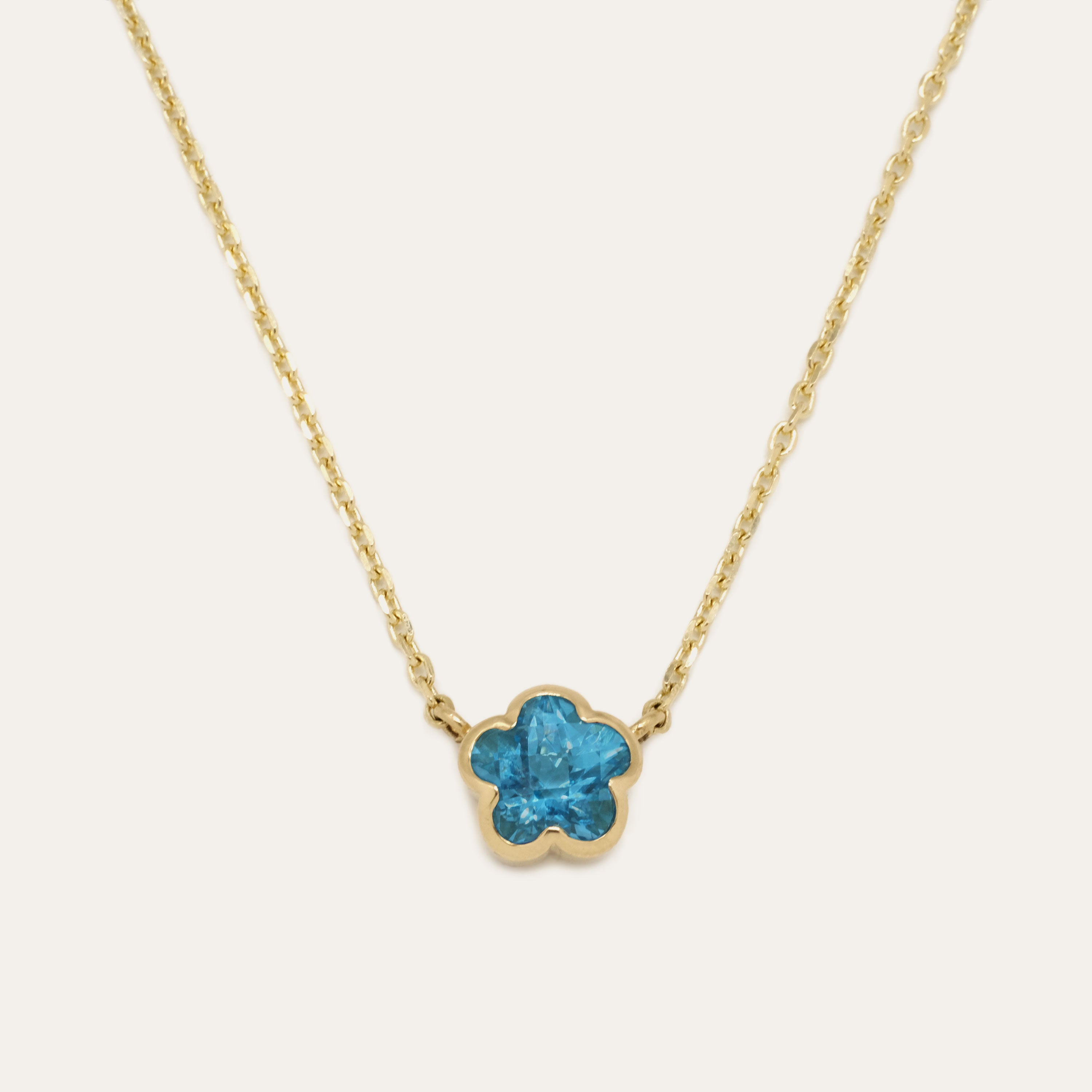 Bezel Flower Necklace | Special Order