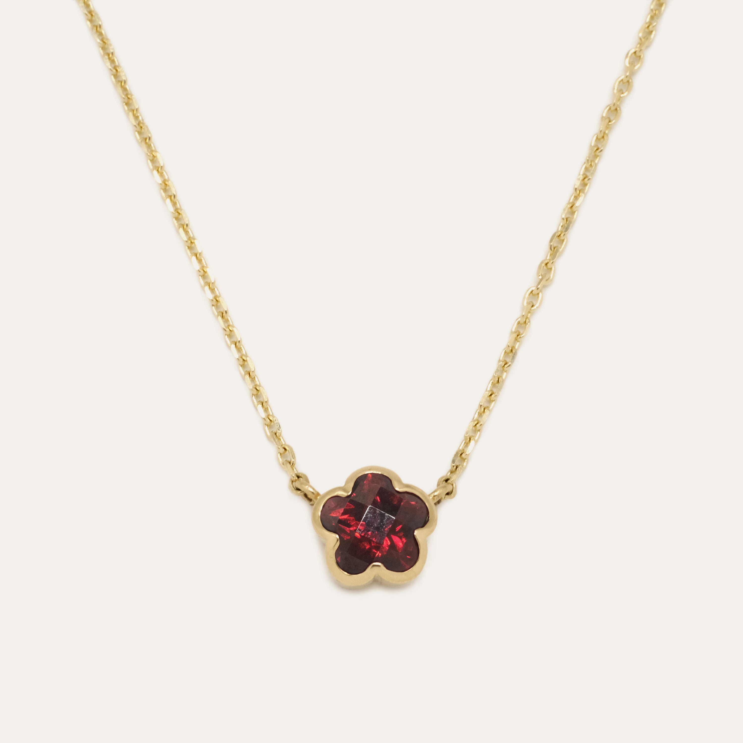 Bezel Flower Necklace | Special Order