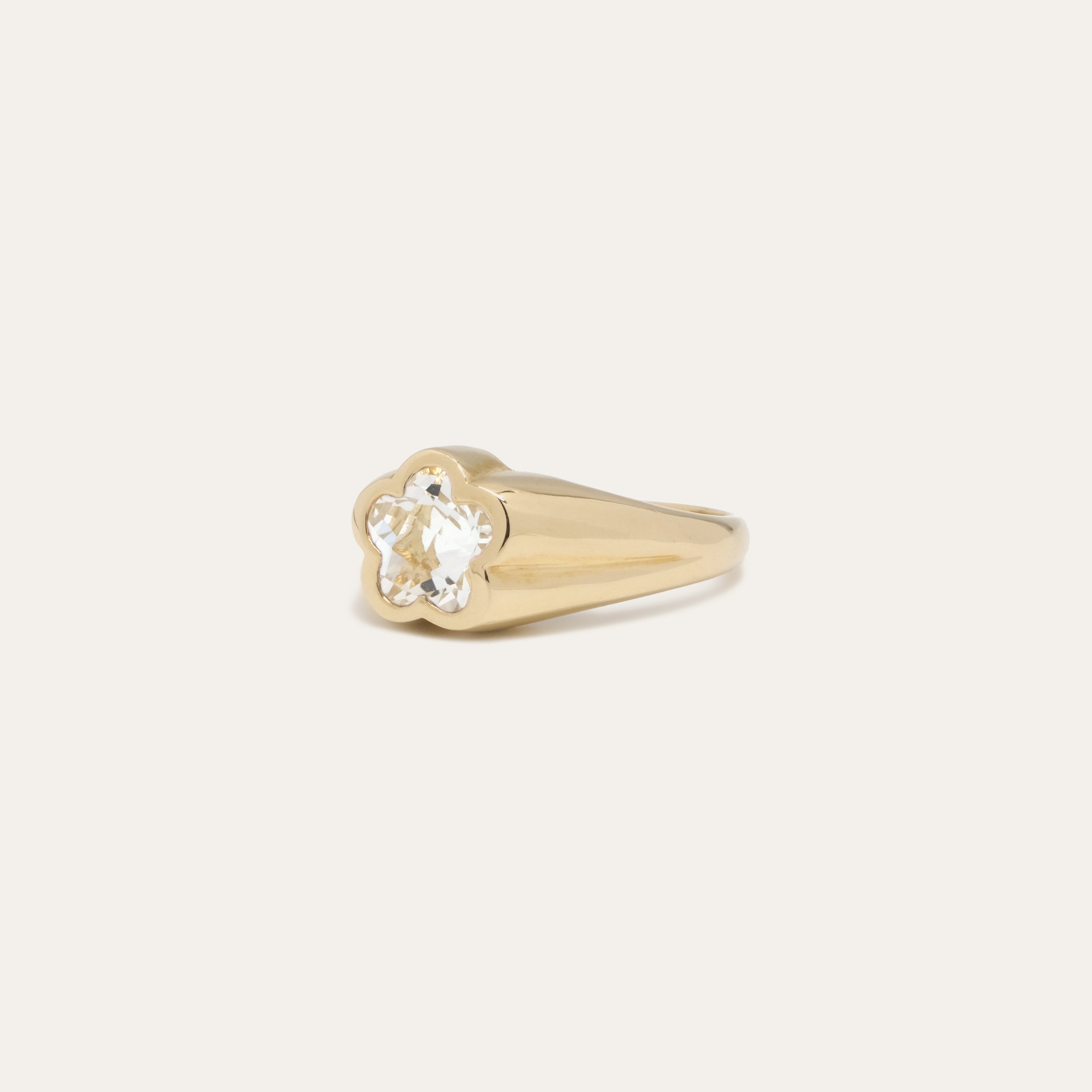 Bezel Flower Ring | Special Order