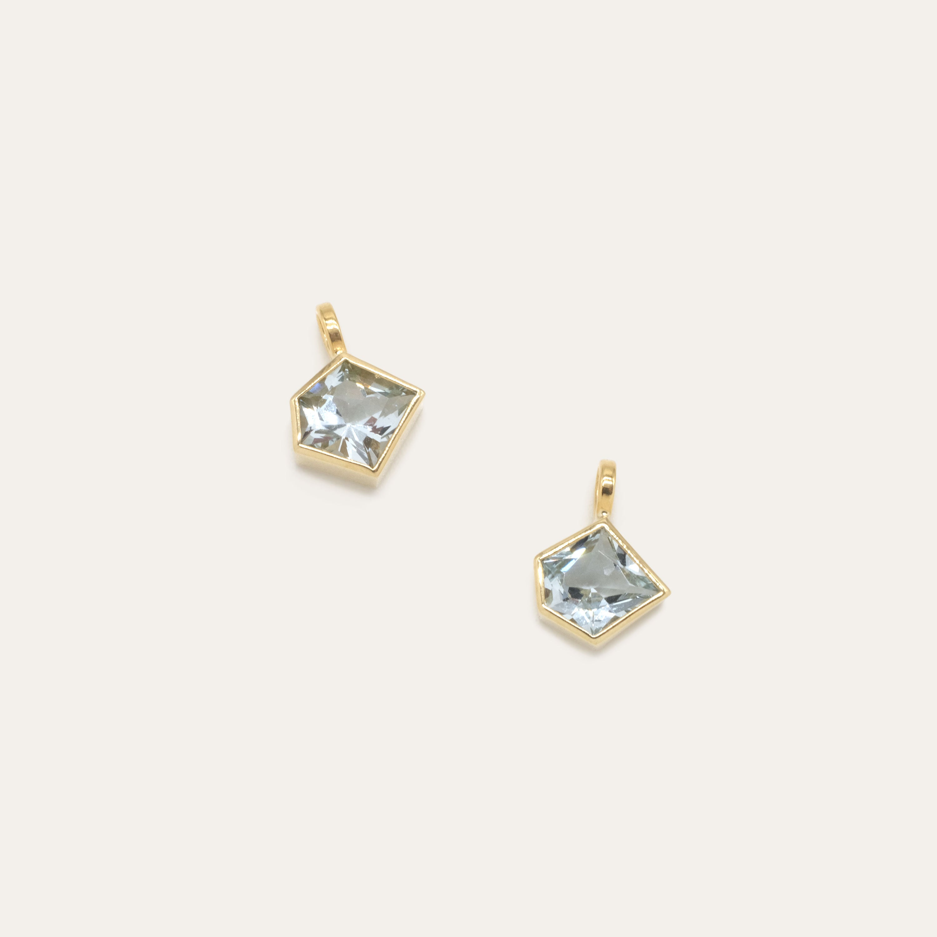 Geo Aquamarine Charm | OOAK
