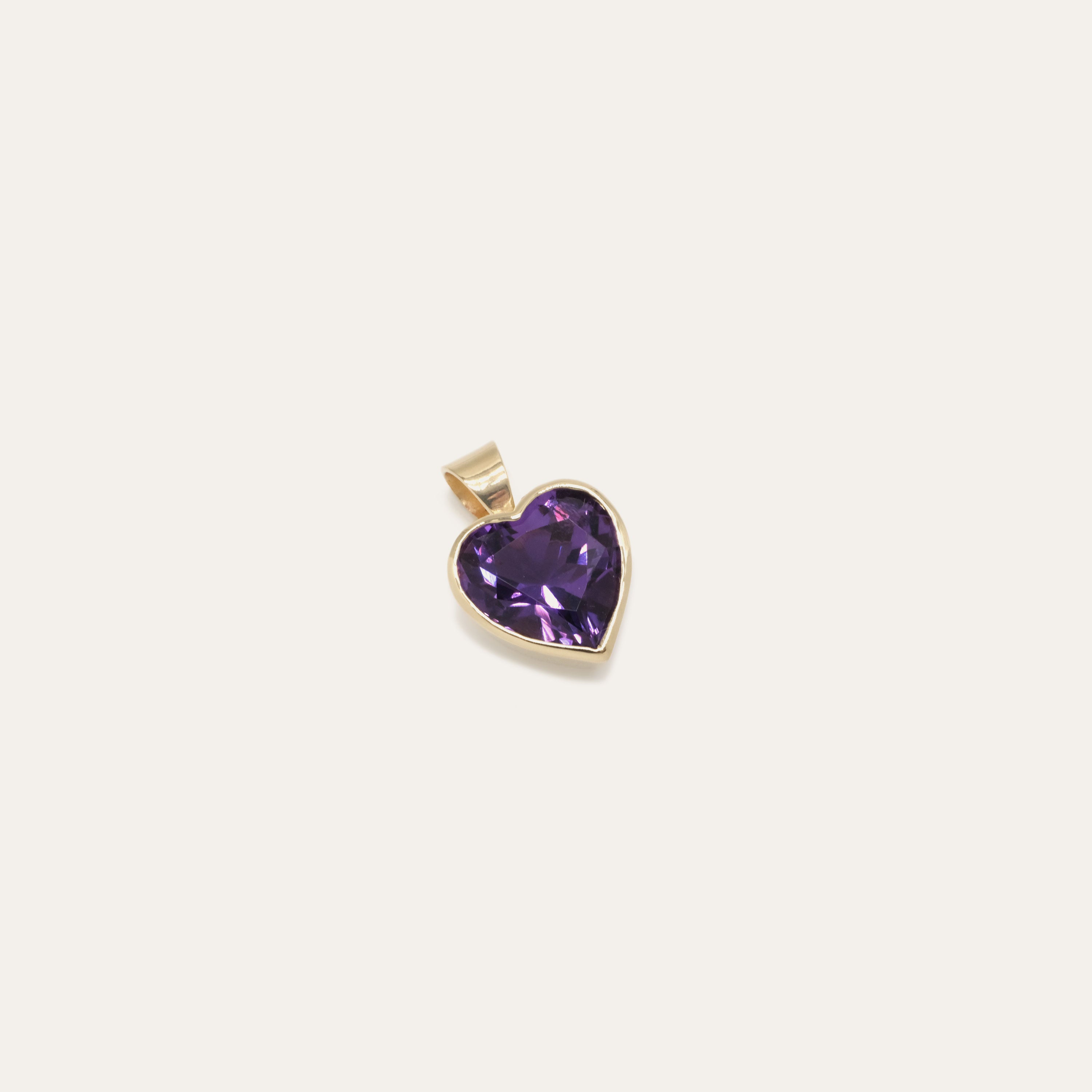 Jumbo Bezel Heart Pendant | OOAK