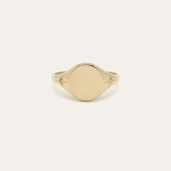 Luna Freckle Signet Ring