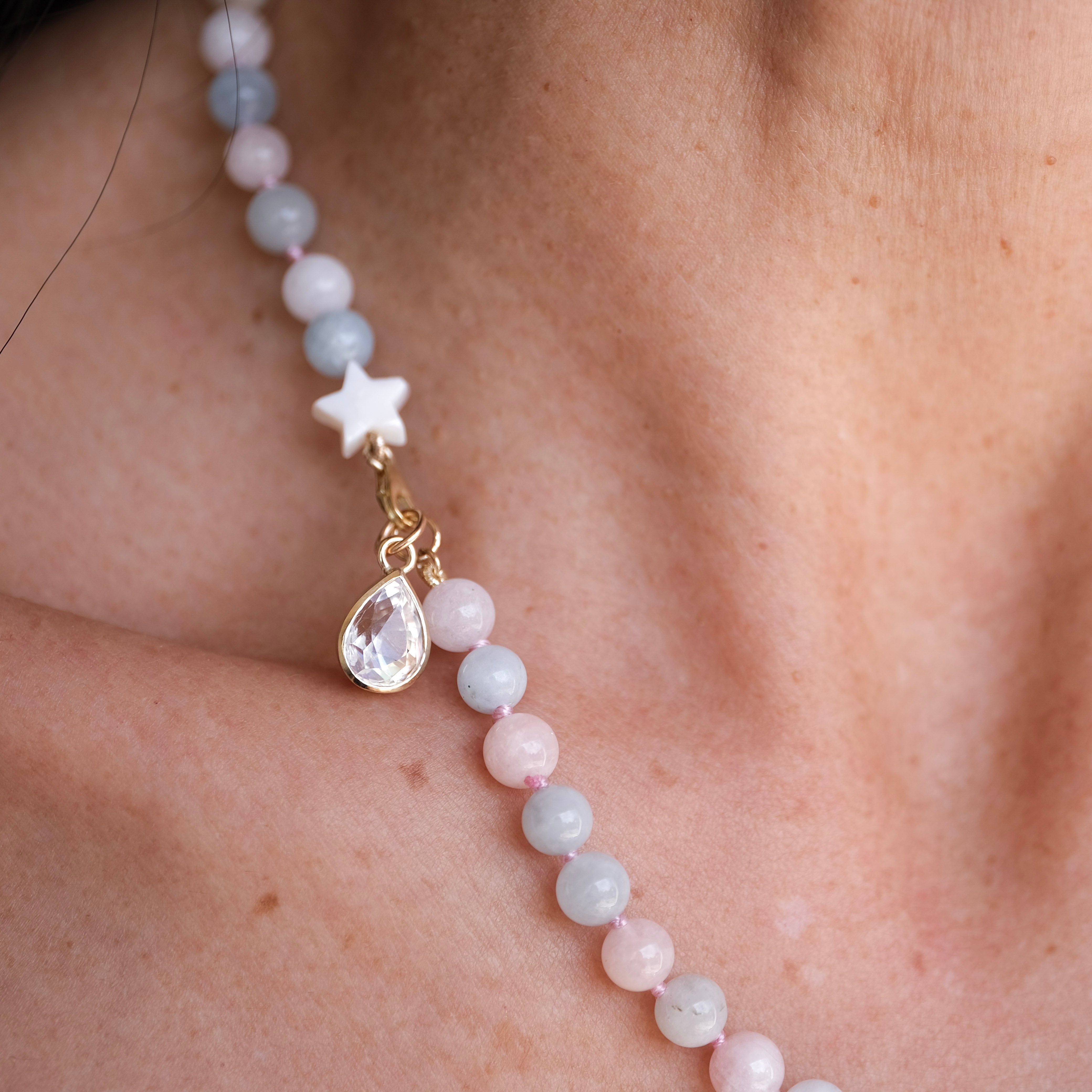 Diamond Cut Moonstone Charm | OOAK