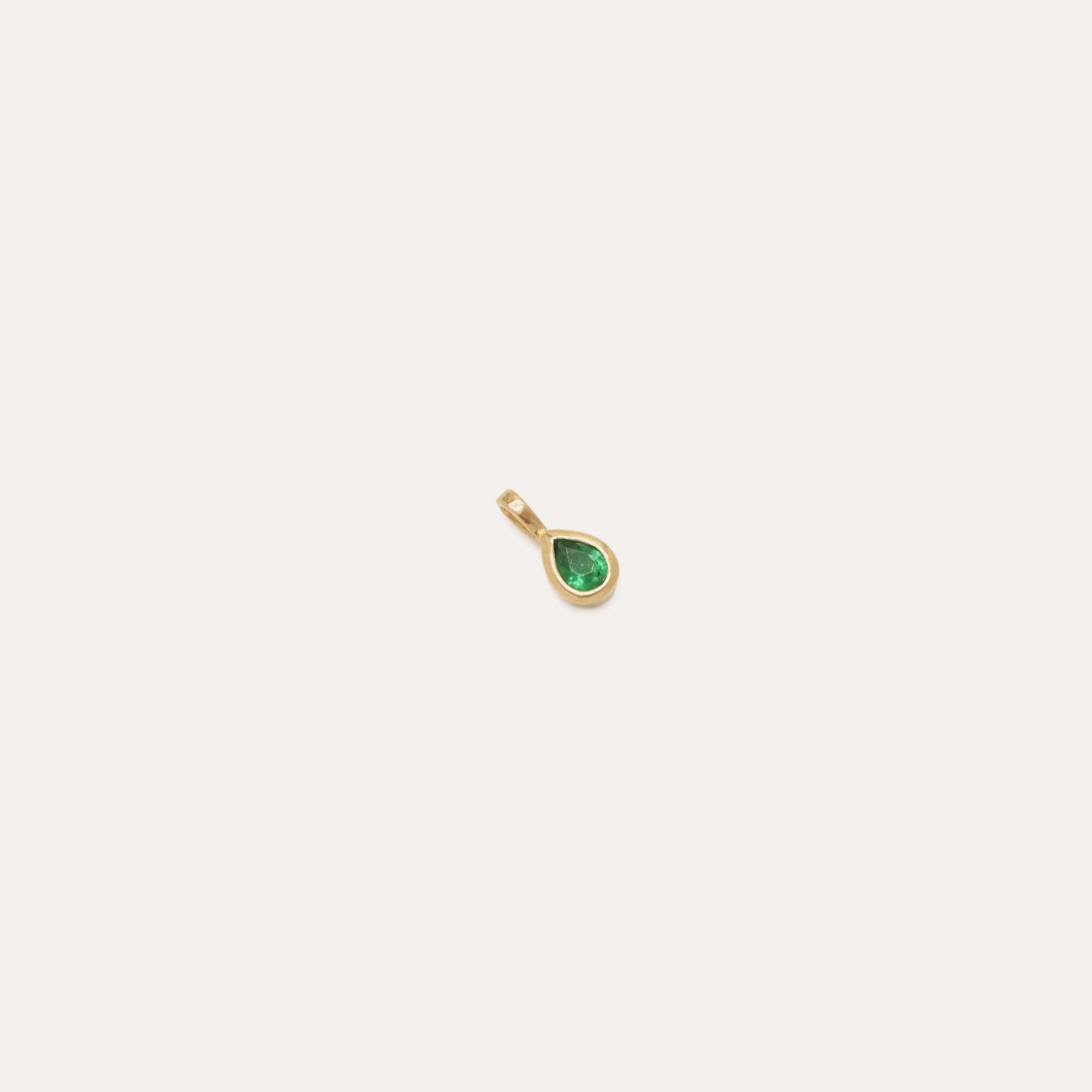 Bezel Pear Charm | OOAK