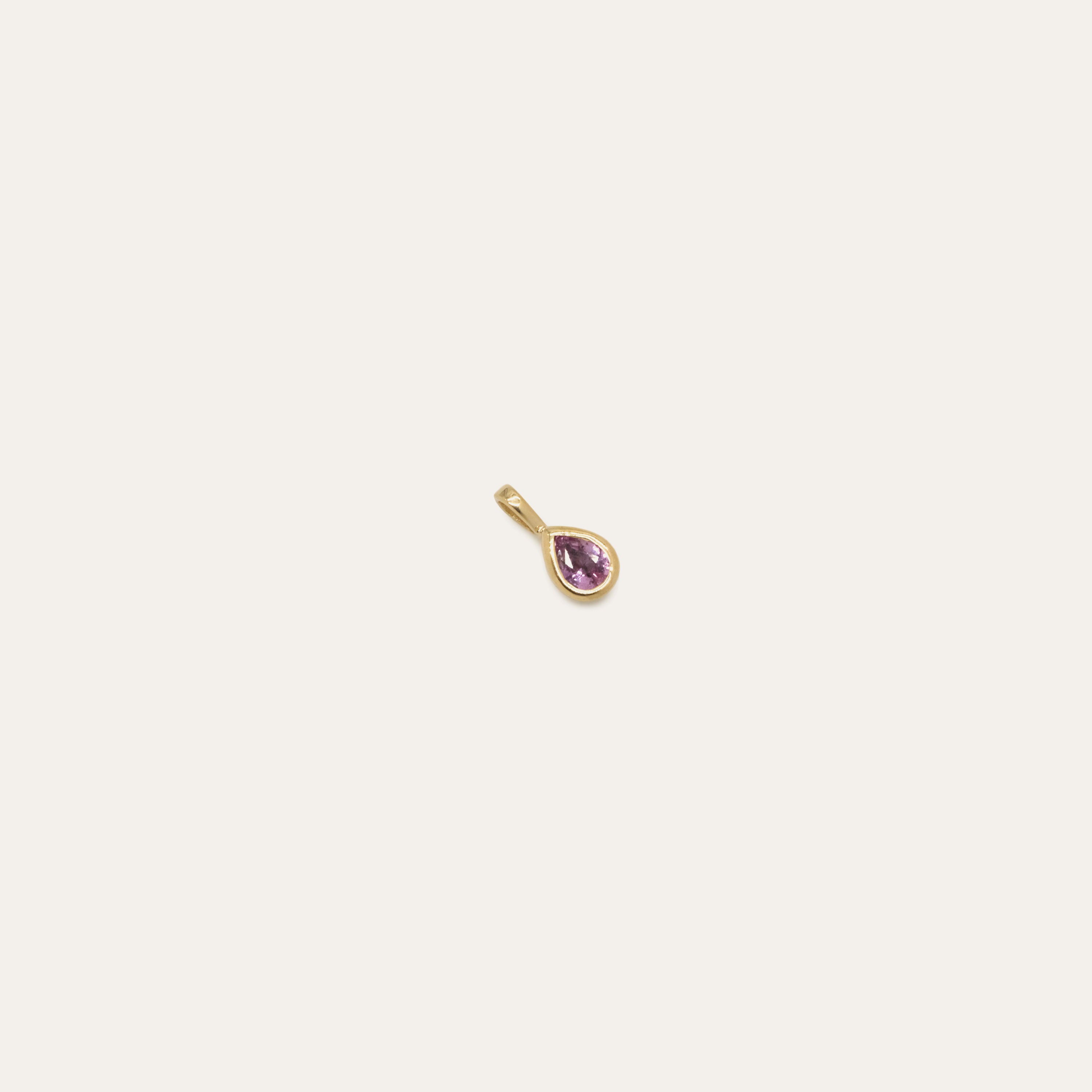 Bezel Pear Charm | OOAK