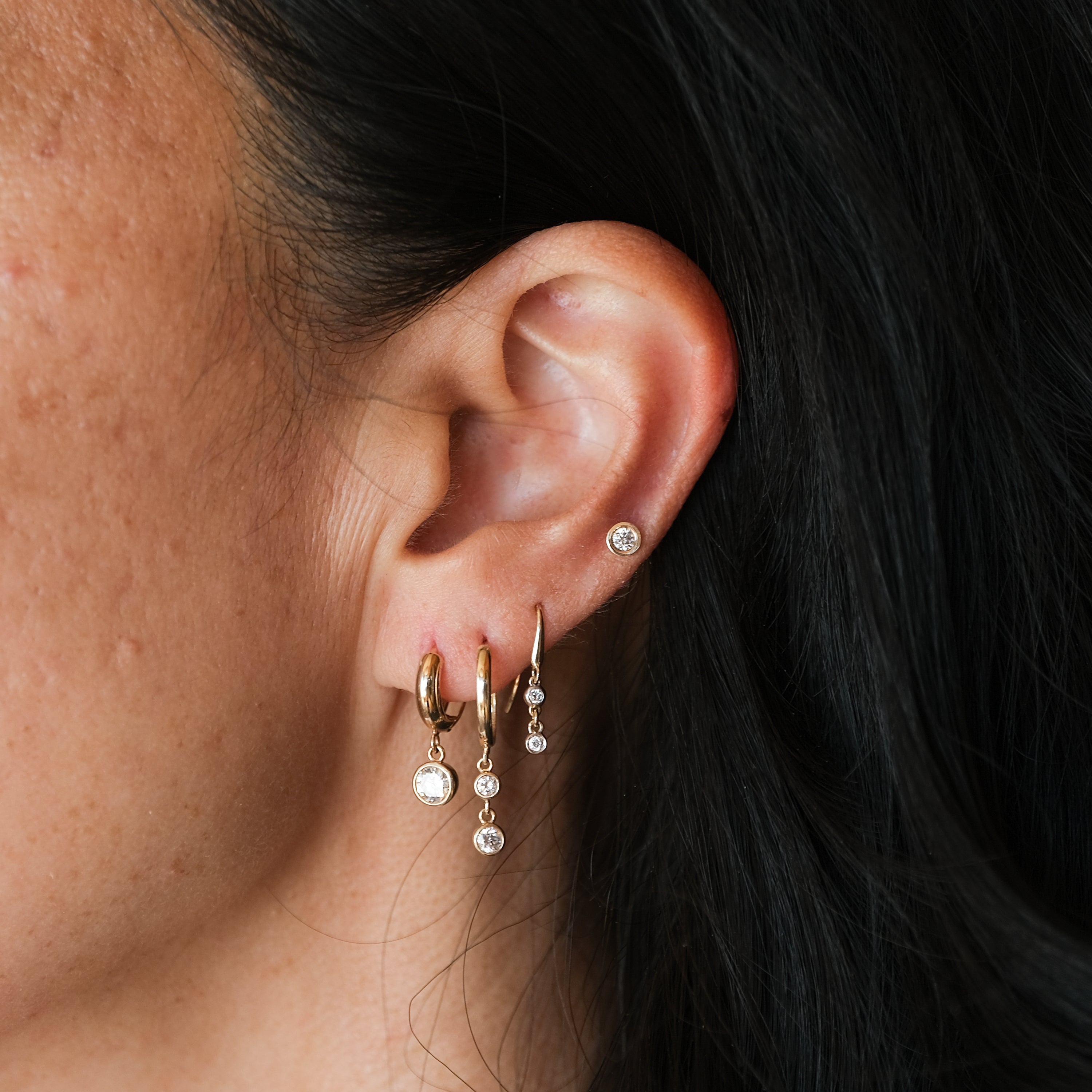 Diamond Drop Earrings | OOAK