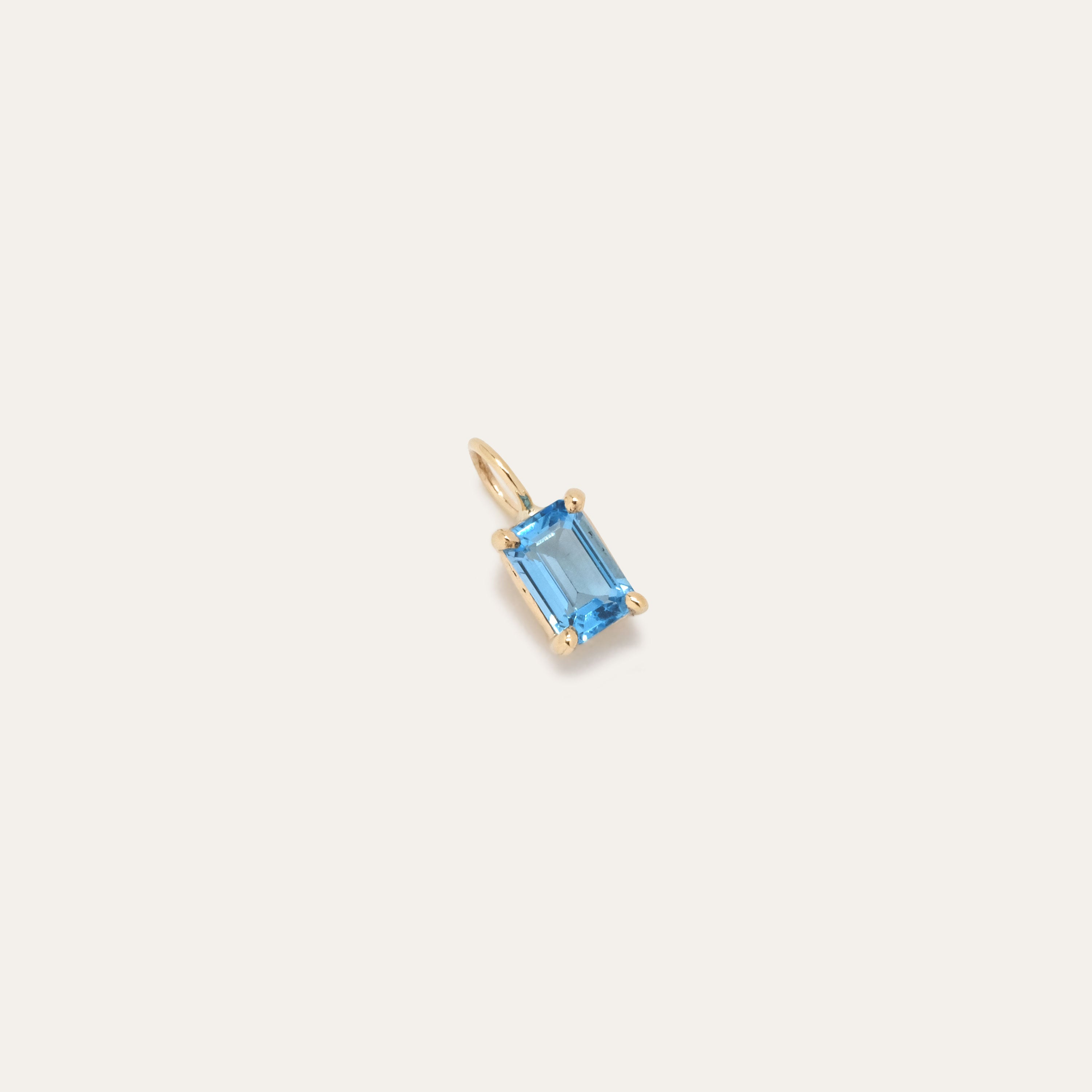 Classic Emerald Cut Birthstone Charm | OOAK