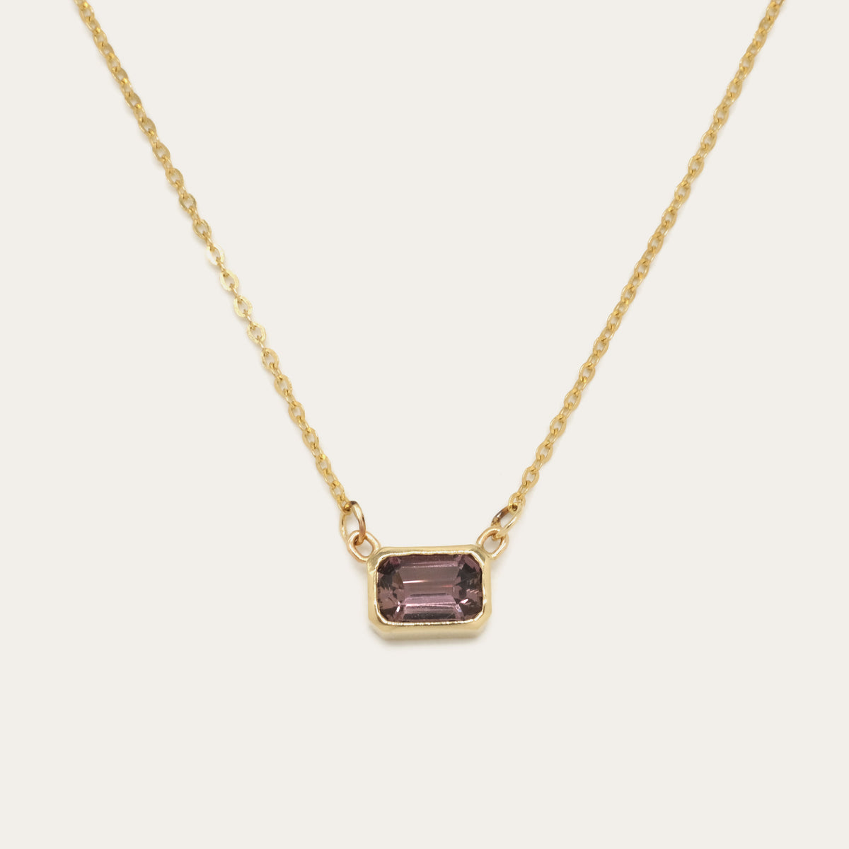 Emerald Cut Sapphire Necklace | OOAK