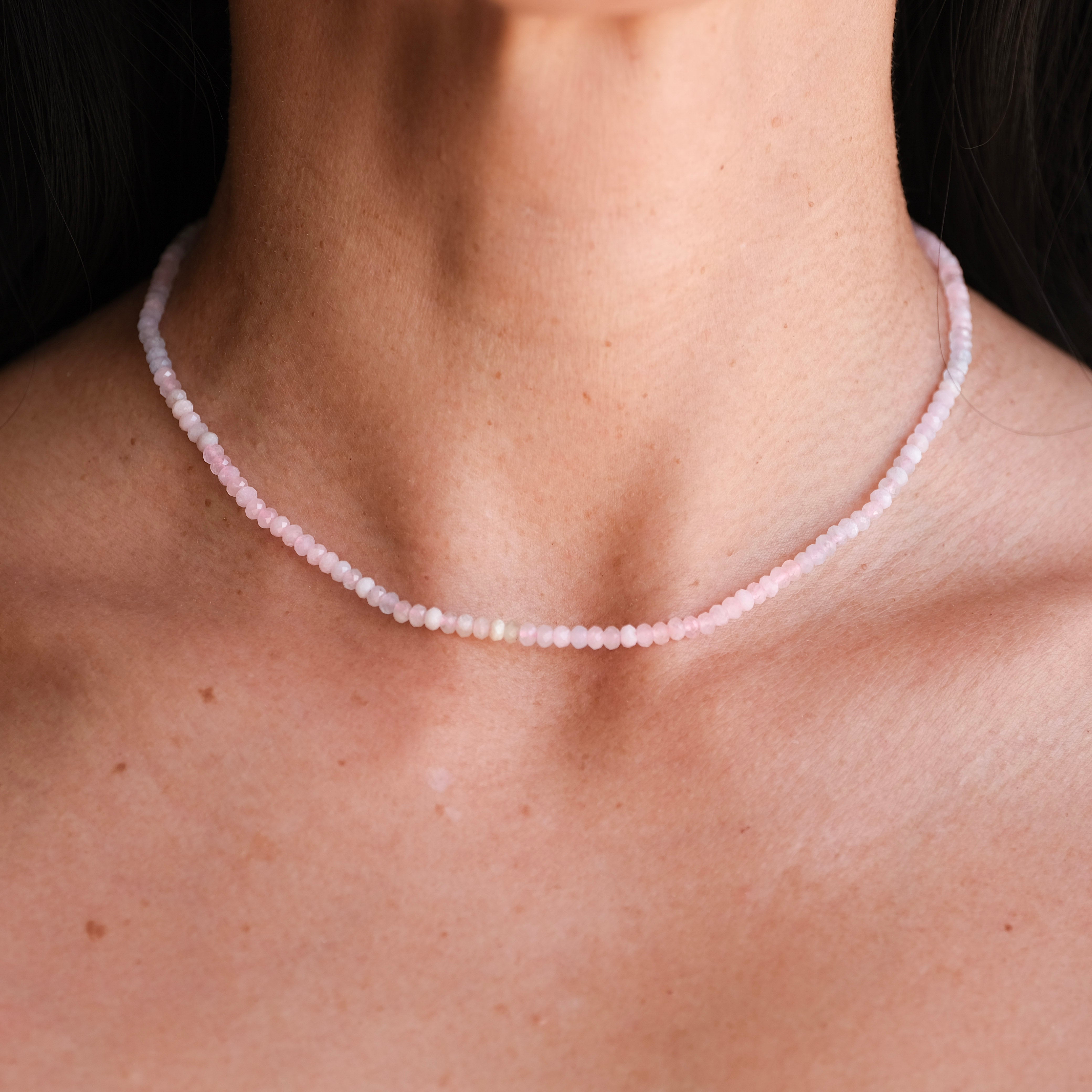 Faceted Morganite Necklace | OOAK