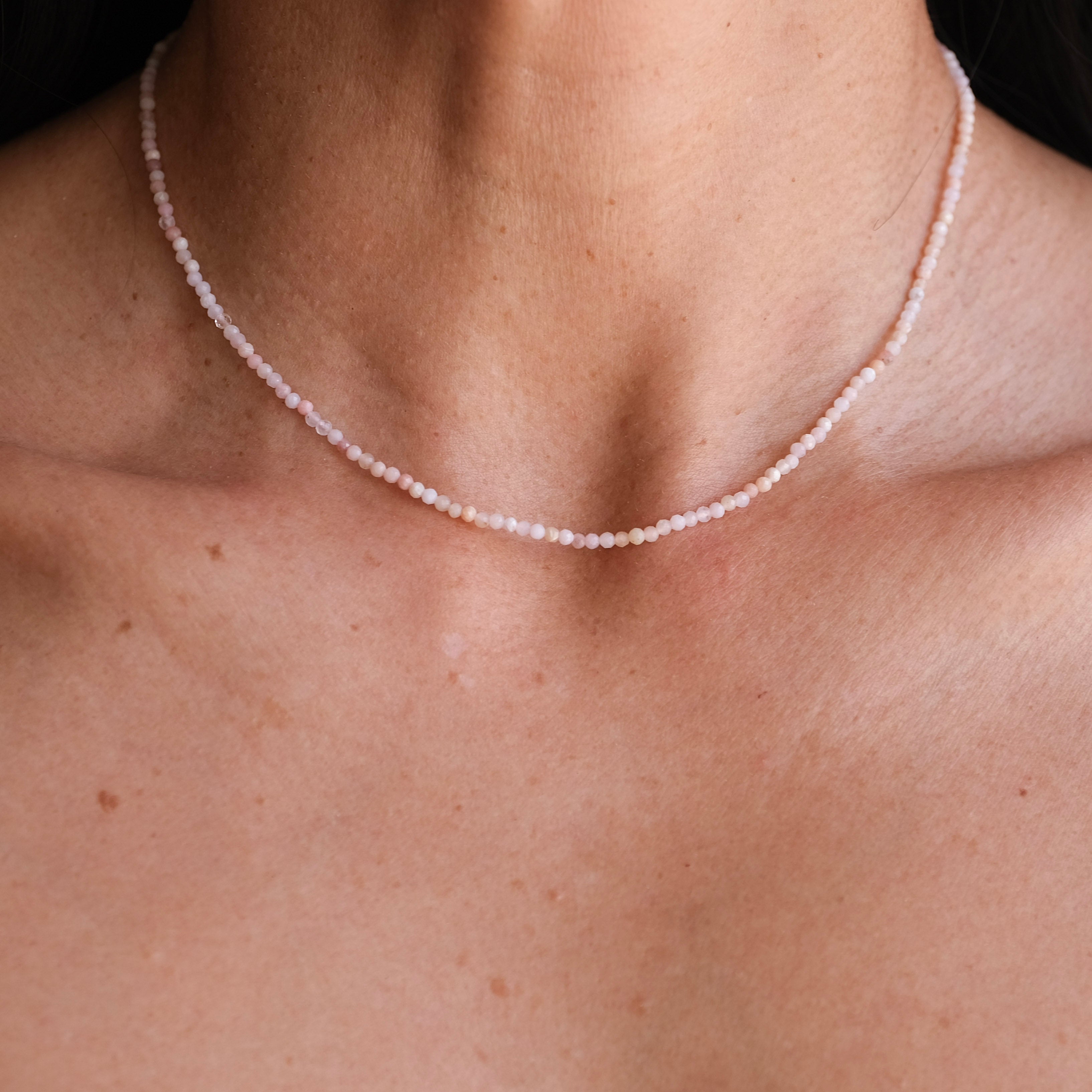 Faceted Pink Opal Necklace | OOAK