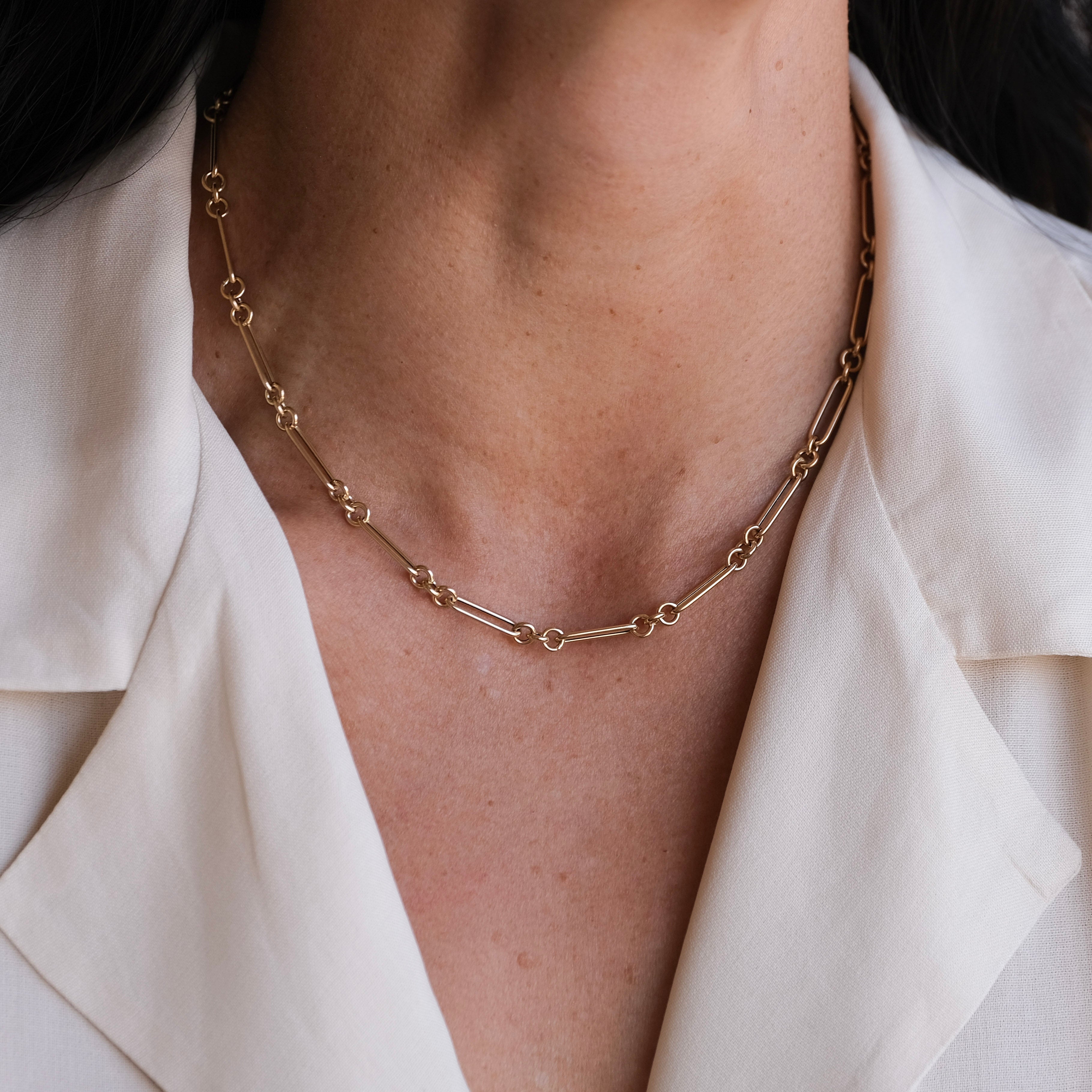 Jumbo Oval and Round Link Necklace | OOAK