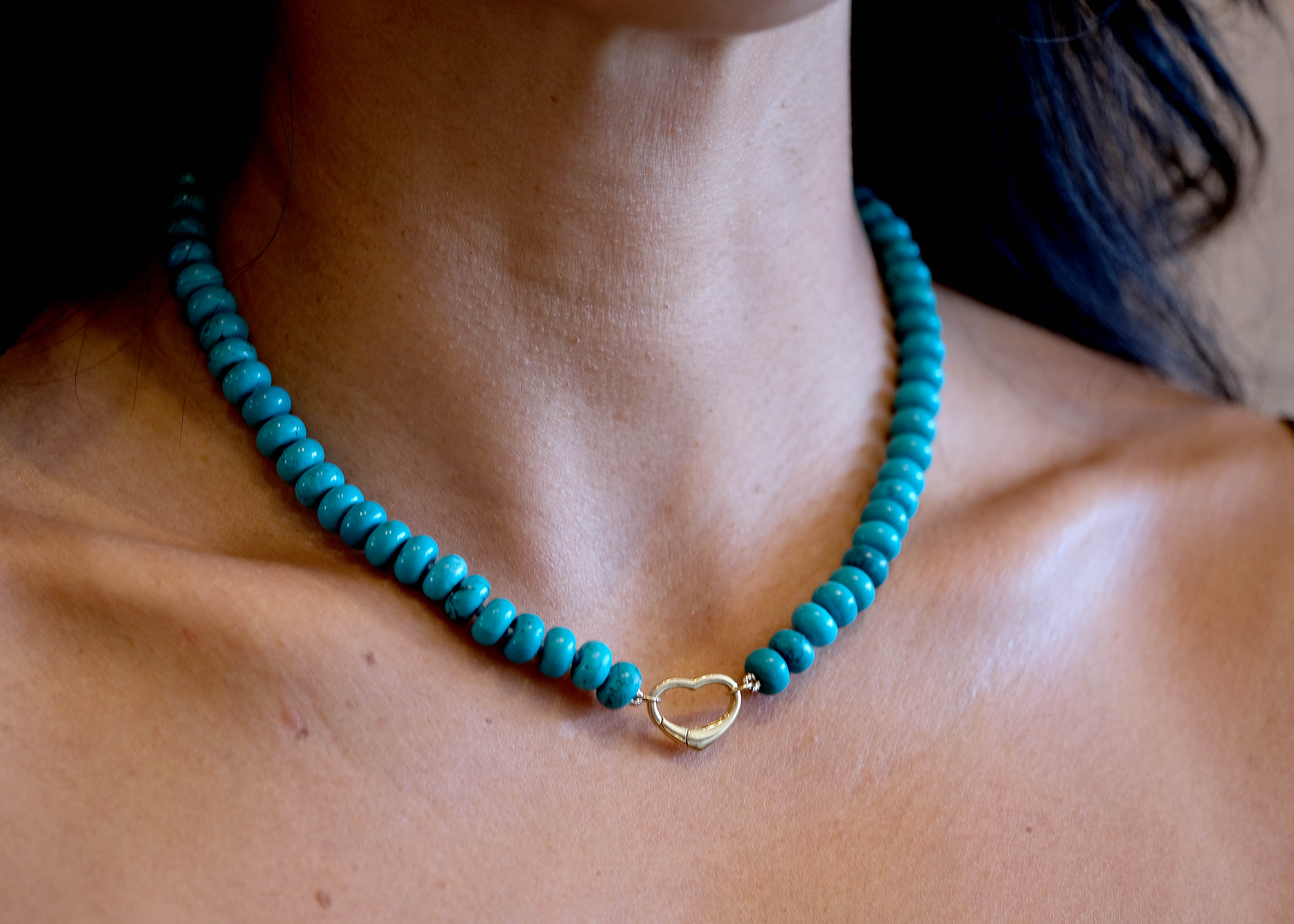 Turquoise Carabiner Necklace | OOAK
