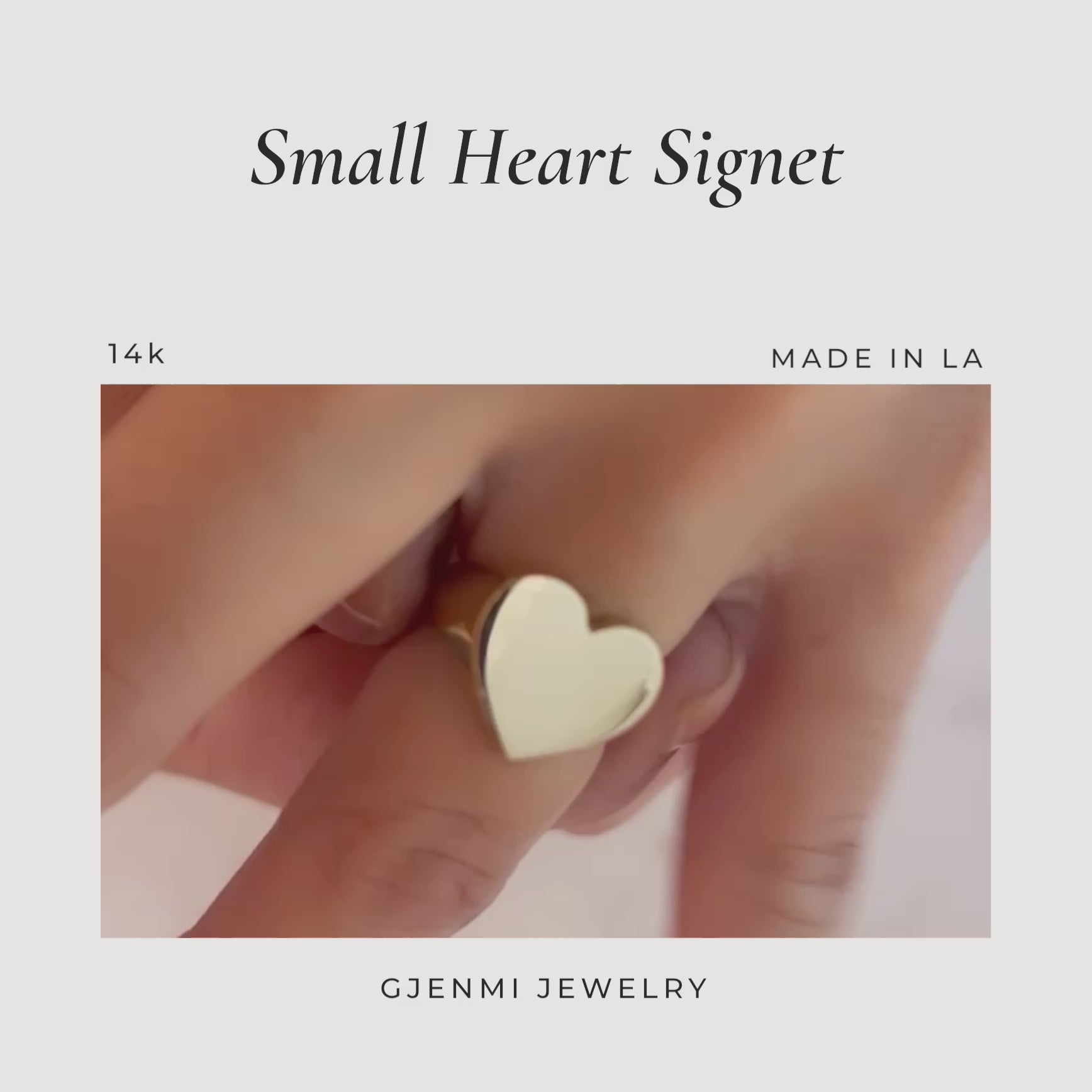 Heart Signet Ring, Small