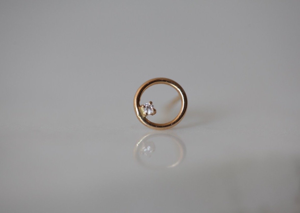 Full Moon Diamond Earring