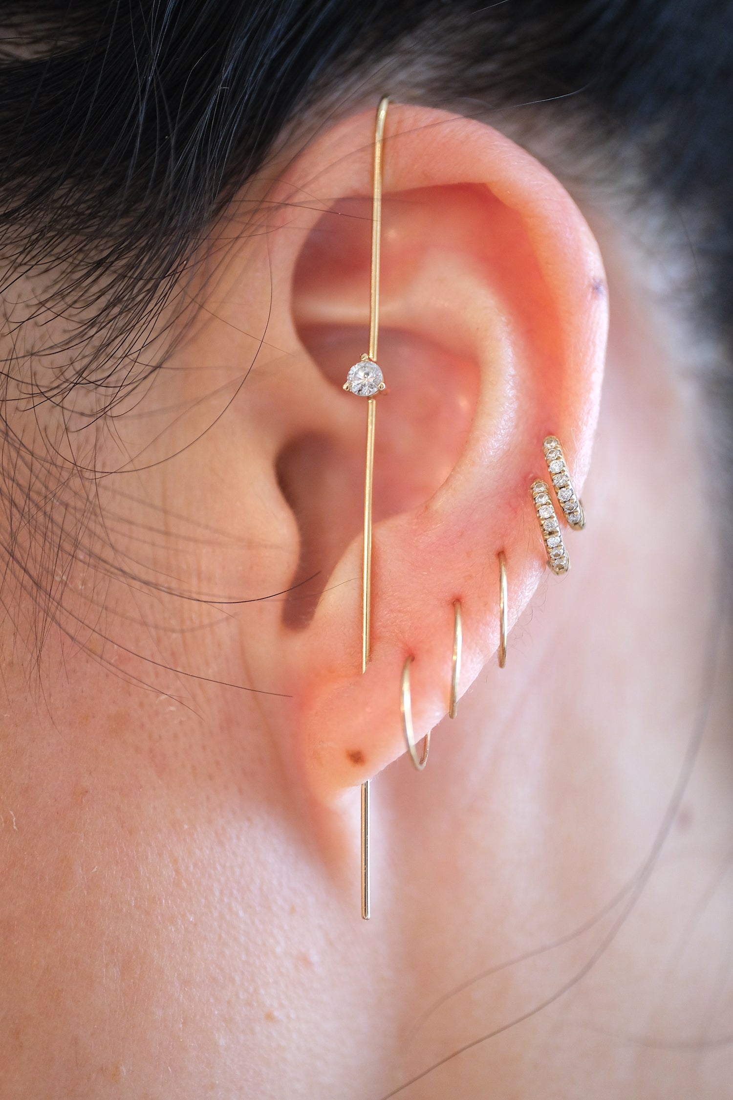 LABULGARA Precious Gem Needle Earring