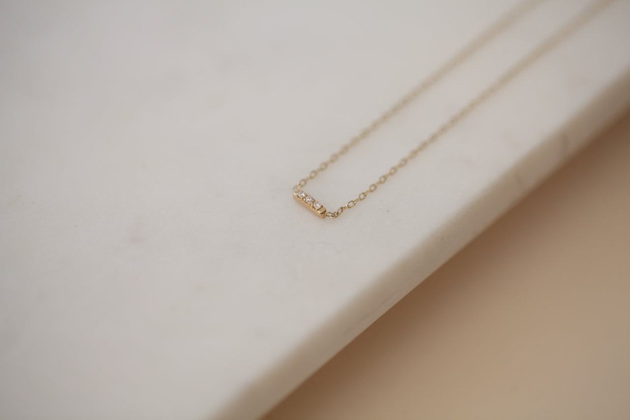 Tic Tac Diamond Necklace