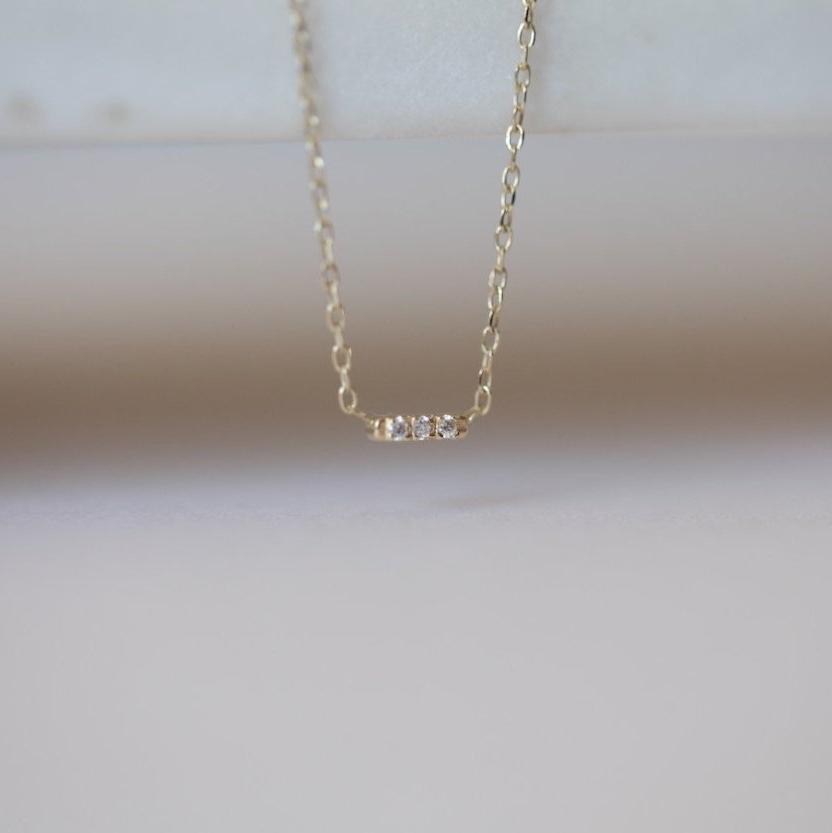 Tic Tac Diamond Necklace