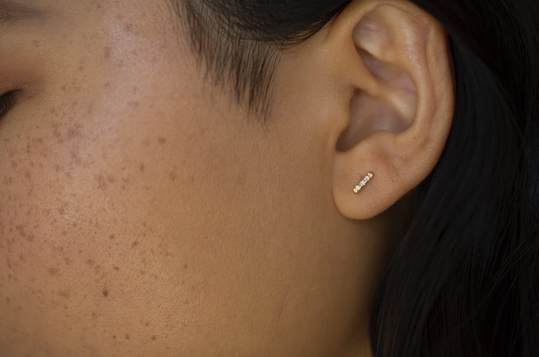Tic Tac Diamond Earring