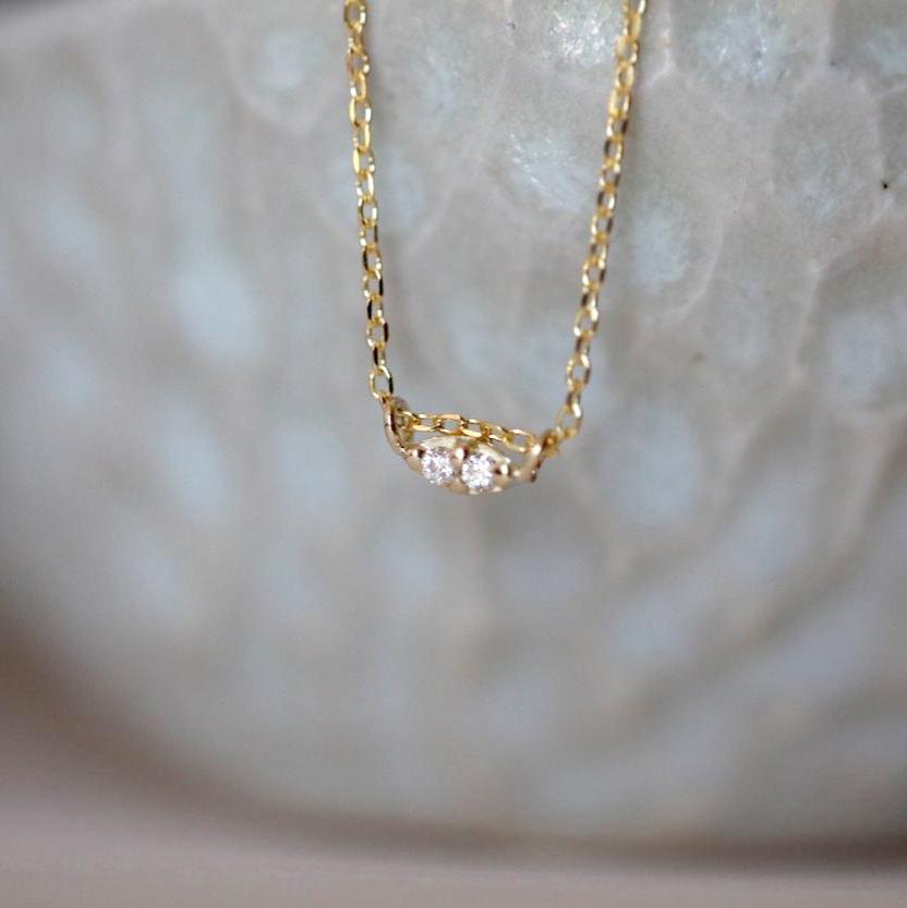 Twin Diamond Necklace