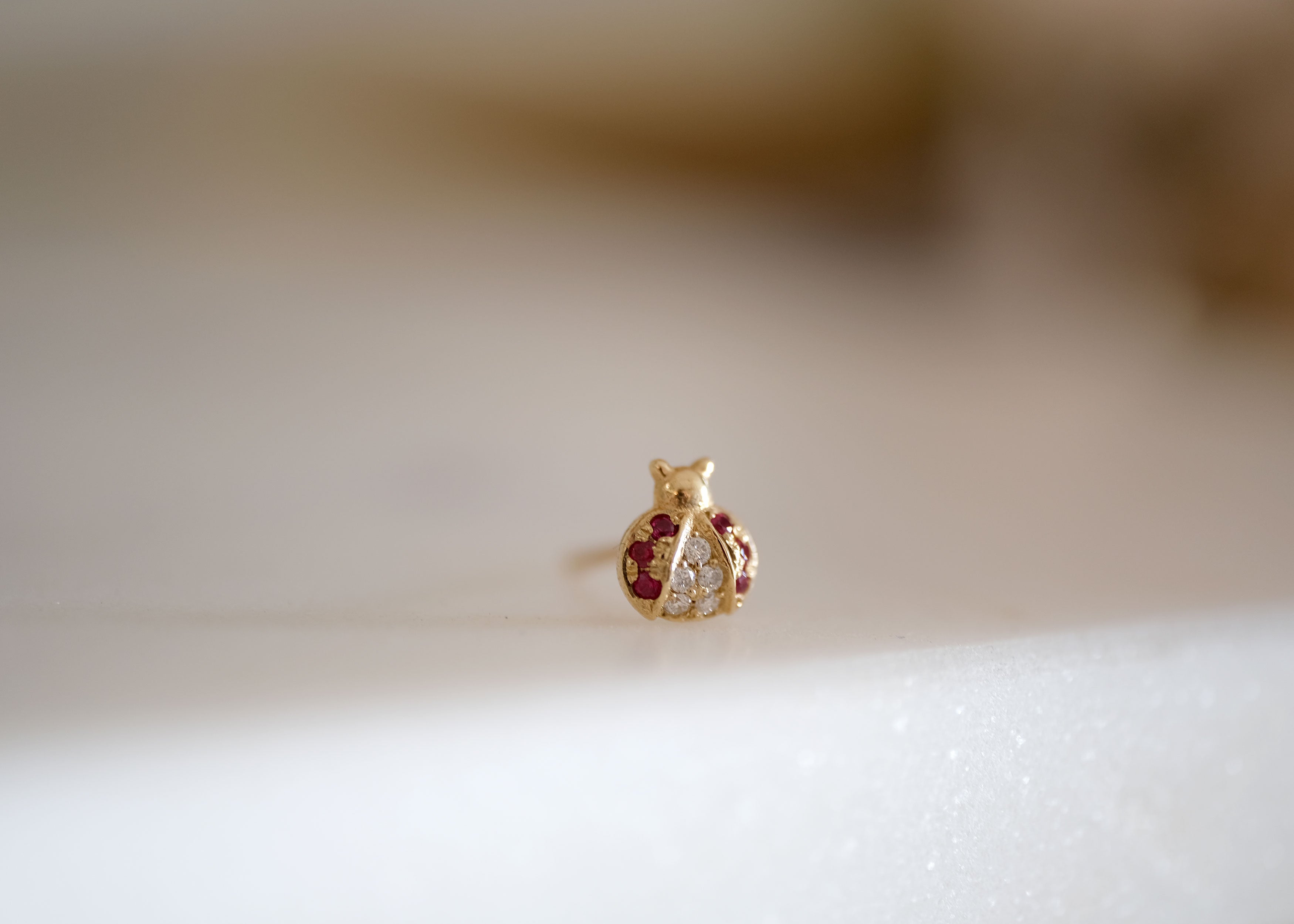Good Luck Ladybug Earring