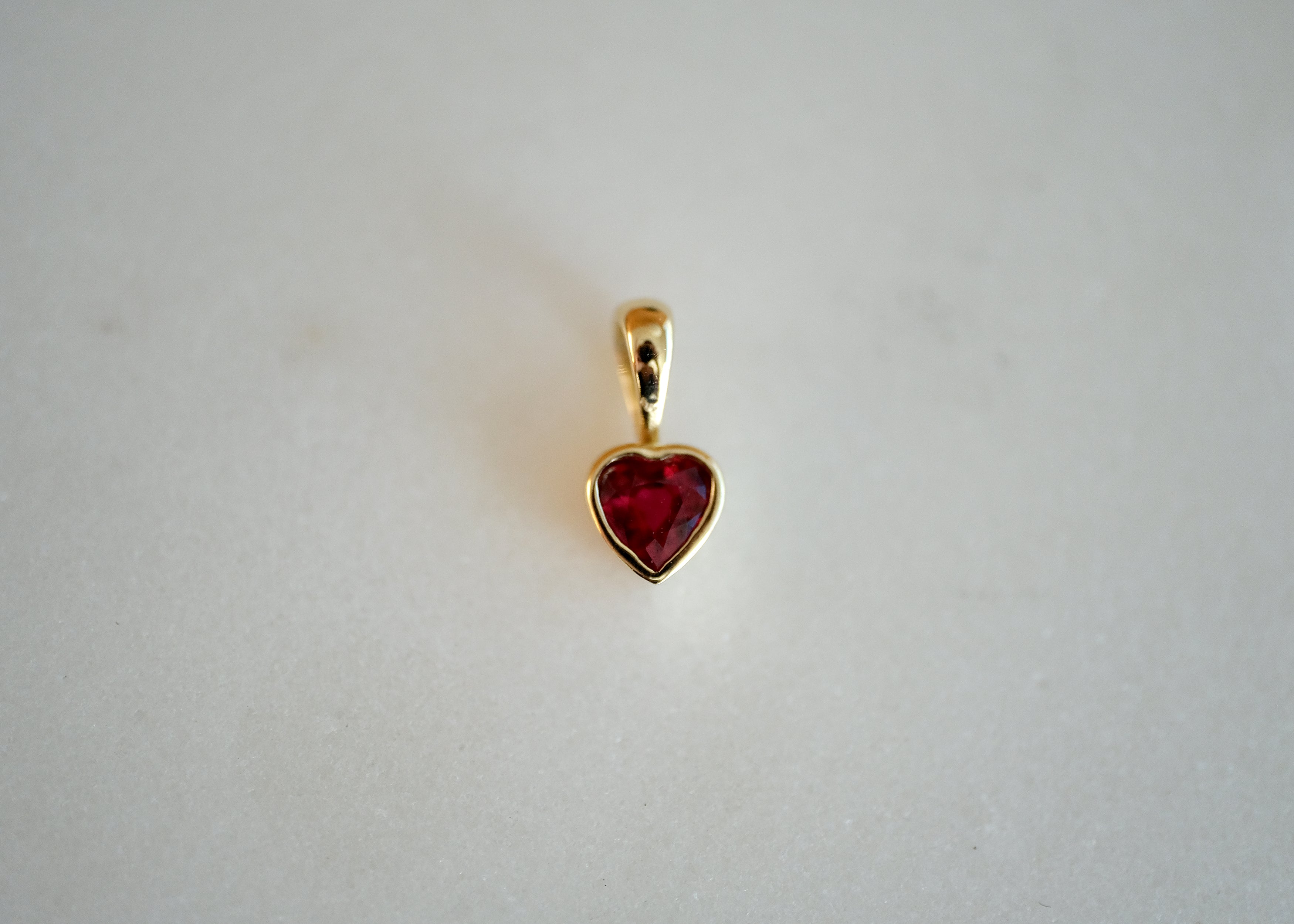 Bezel Heart Pendant | OOAK